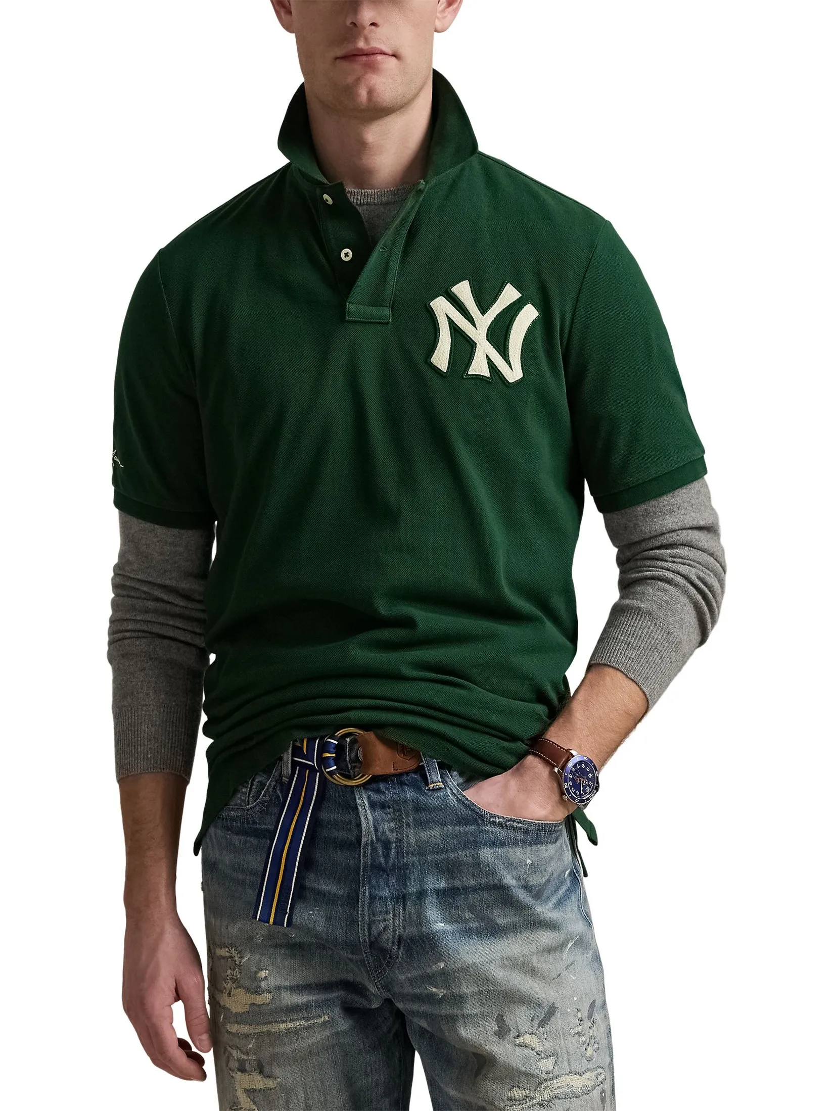 POLO RALPH LAUREN Ralph Lauren x MLB Polo Men MNPOKNI1N823479 Green