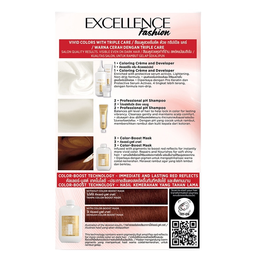 L'Oreal Paris Excellence Fashion No.6.34 Intense Golden Auburn