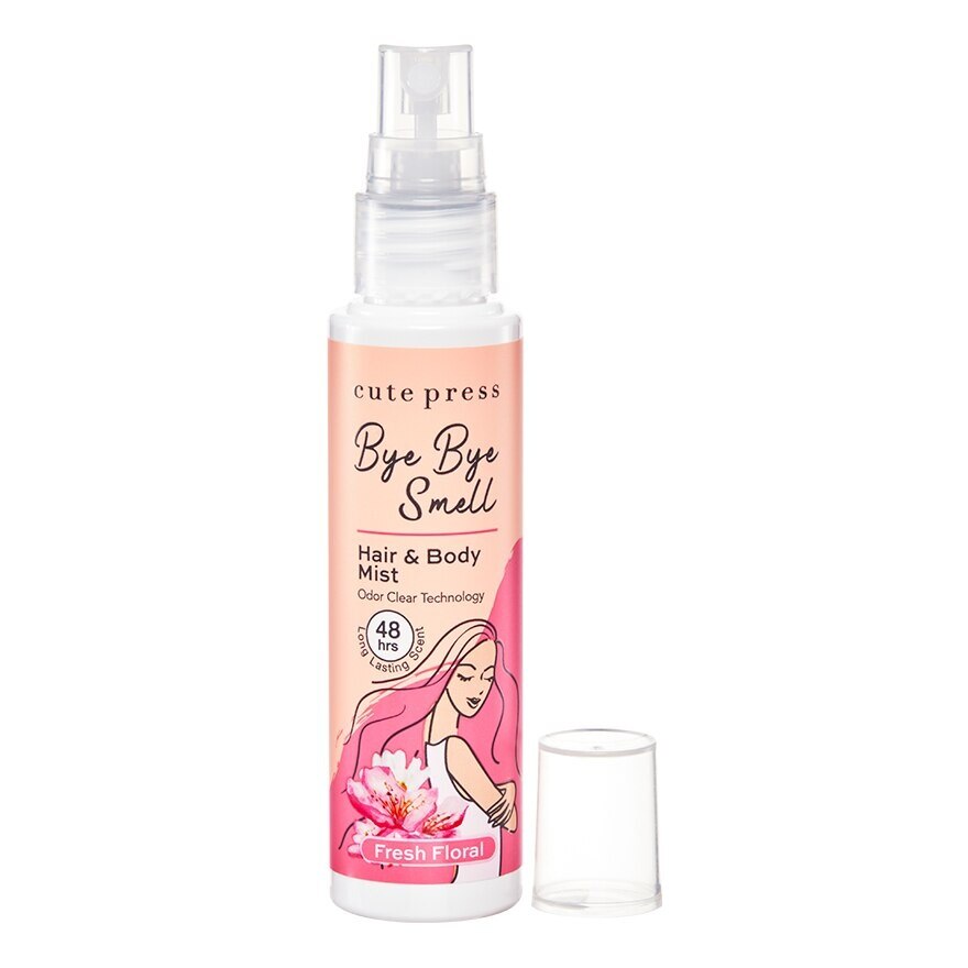Cute Press Bye Bye Smell Hair And Body Mist 60ml. Fresh Floral