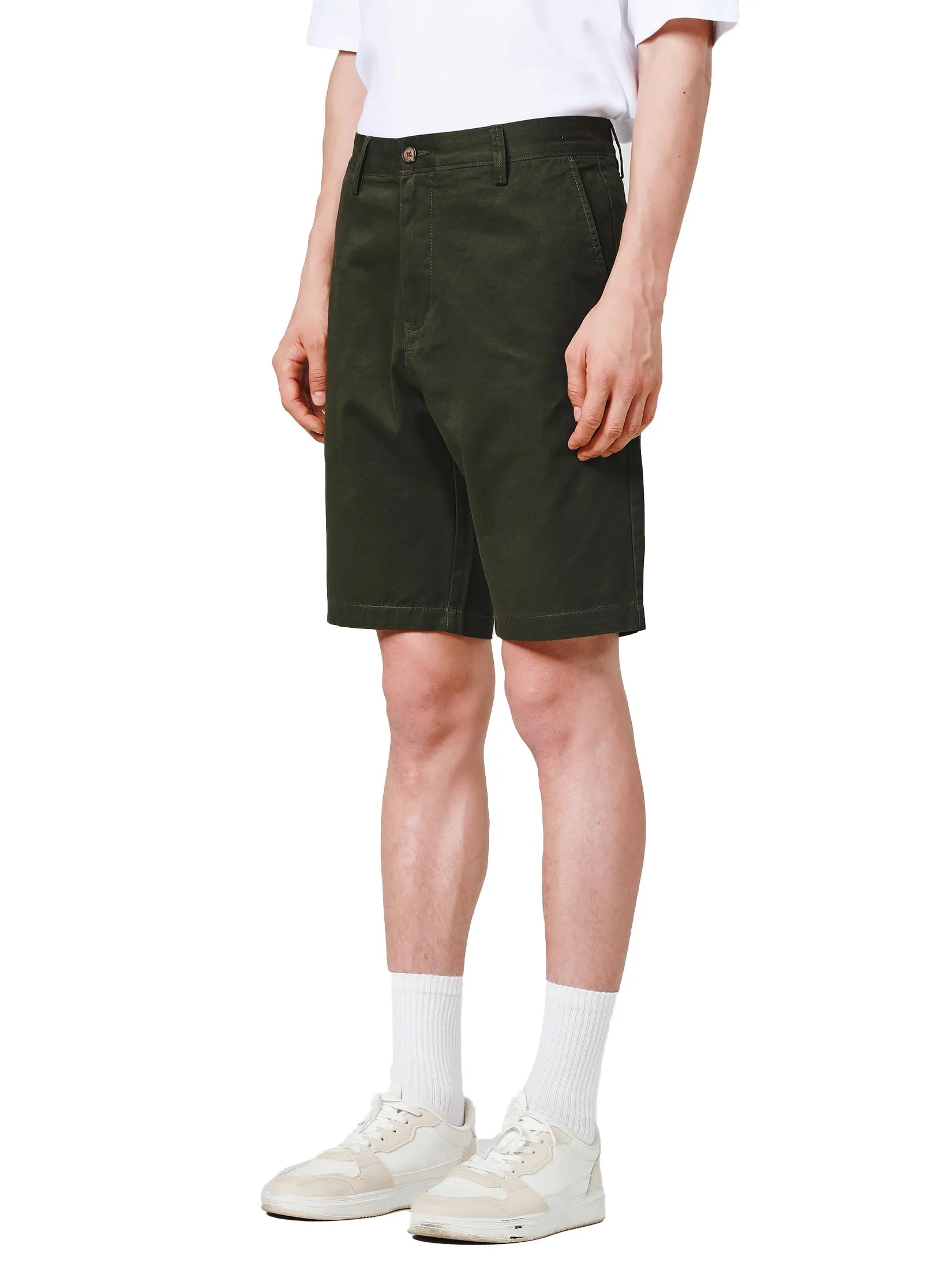 JOHN HENRY Men's Shorts (Slim Fit) ESSENTIALS Moss Green