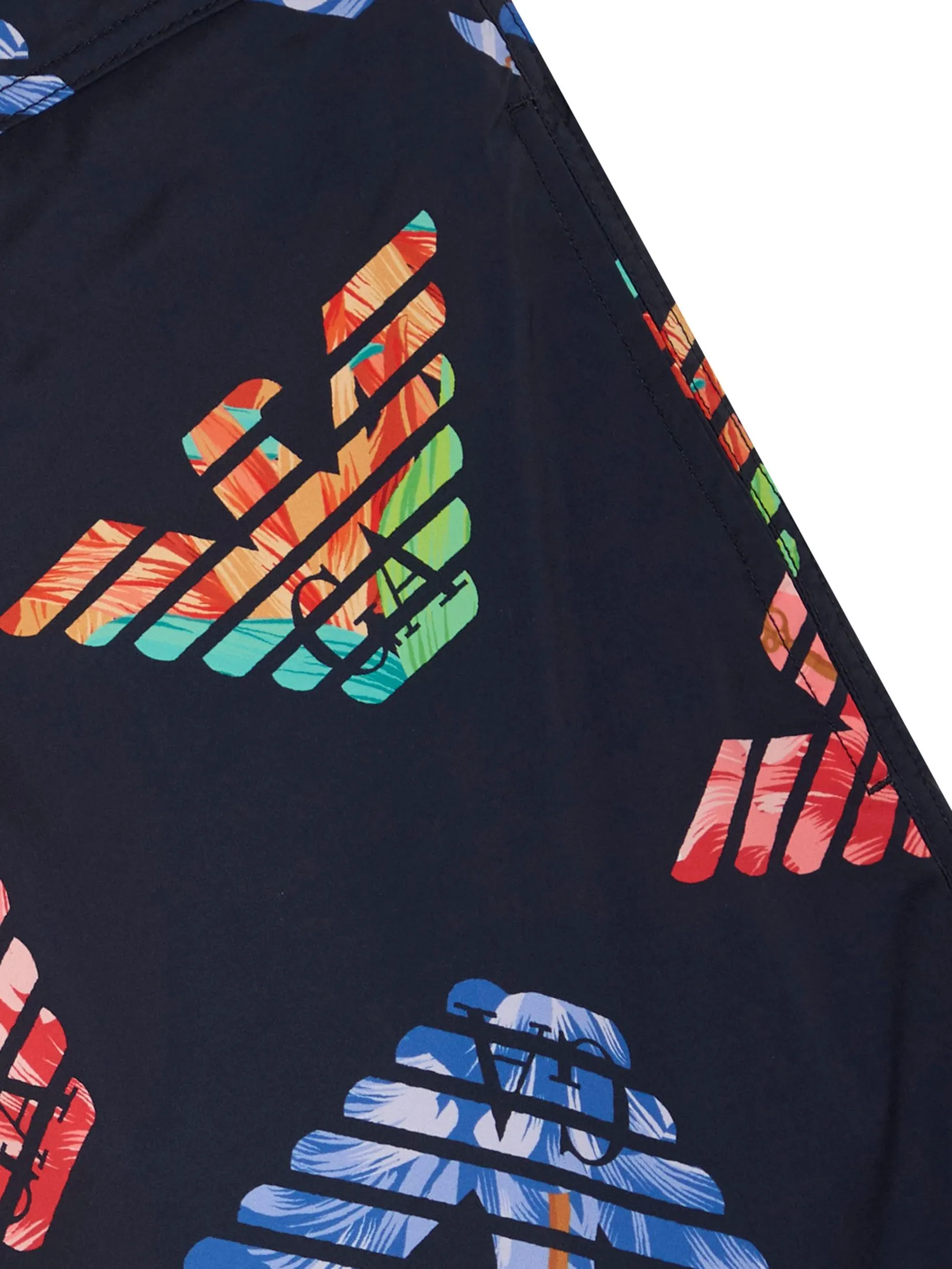 EMPORIO ARMANI Men Boxers SS25 FC105 Black / Multicol Eagle