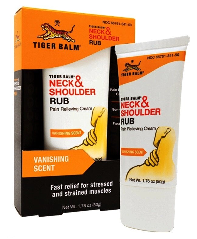 Тайский Тигровый обезболивающий крем для шеи и плеч Tiger Balm Neck Shoulder Rub Boost, 50 мл., Таиланд