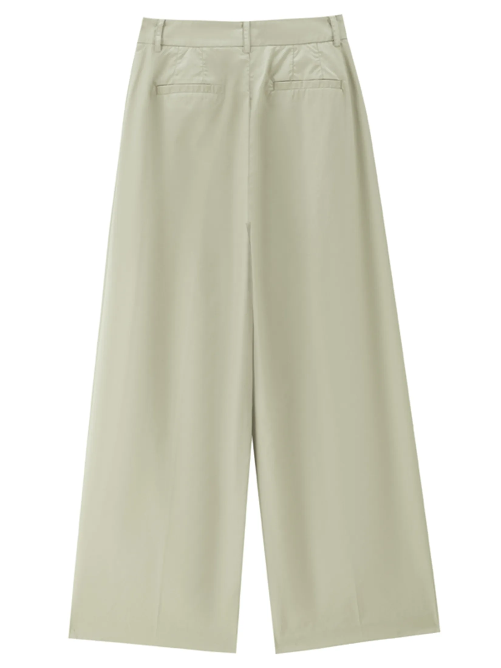 GIORDANO Women s  Online Exclusive Wide Concealed Placket Pleated Pants (Korea) Green