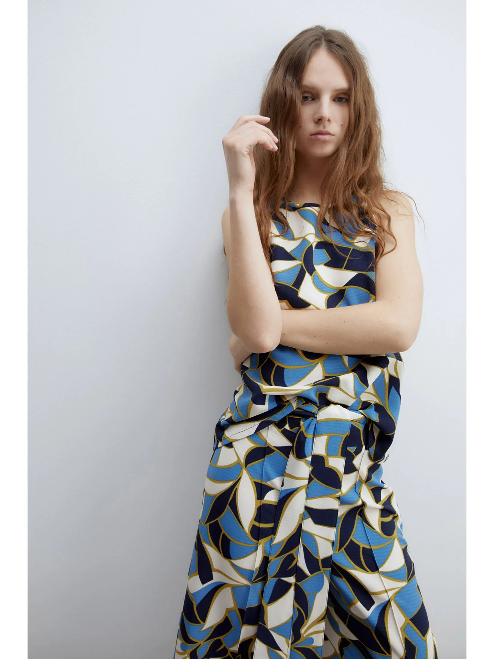 SFERA Women Trousers Culotte Printed Blue