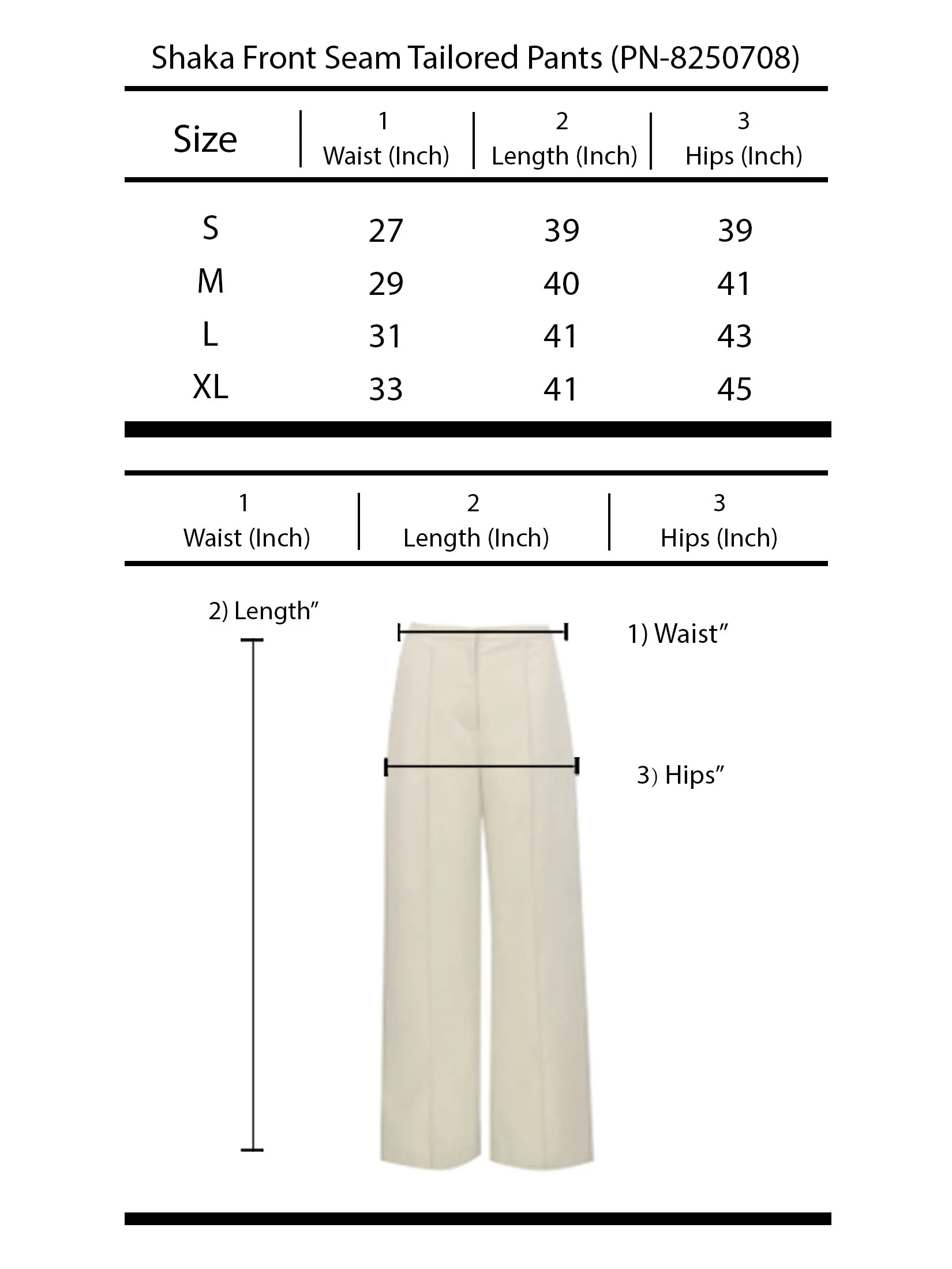 SHAKA Woman Pants Front Seam Tailored Beige