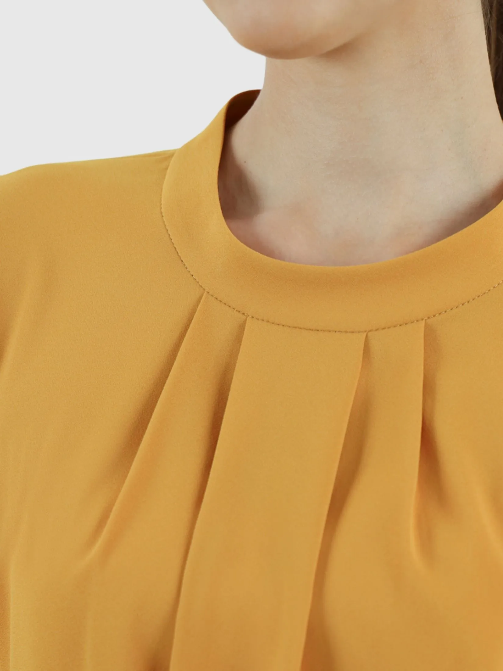 VERONIQA Women Blouse Long Sleeves Chiffon Dobby Yellow