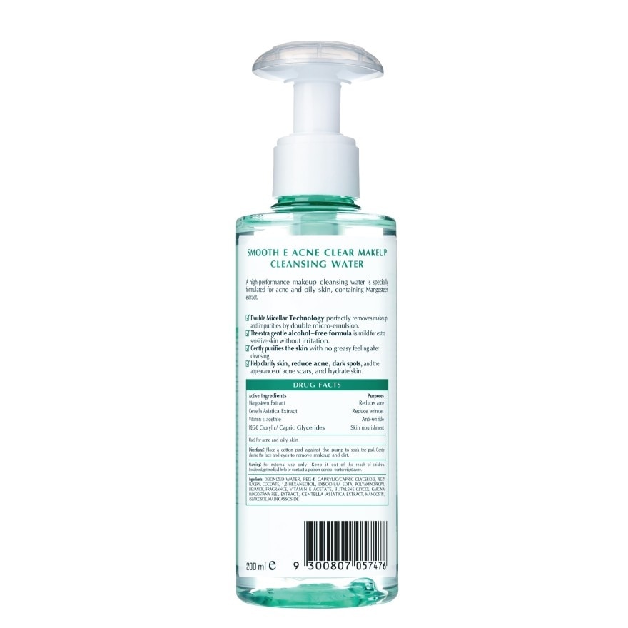 Smooth E Acne Clear Makeup Cleansing Water 200 Ml.