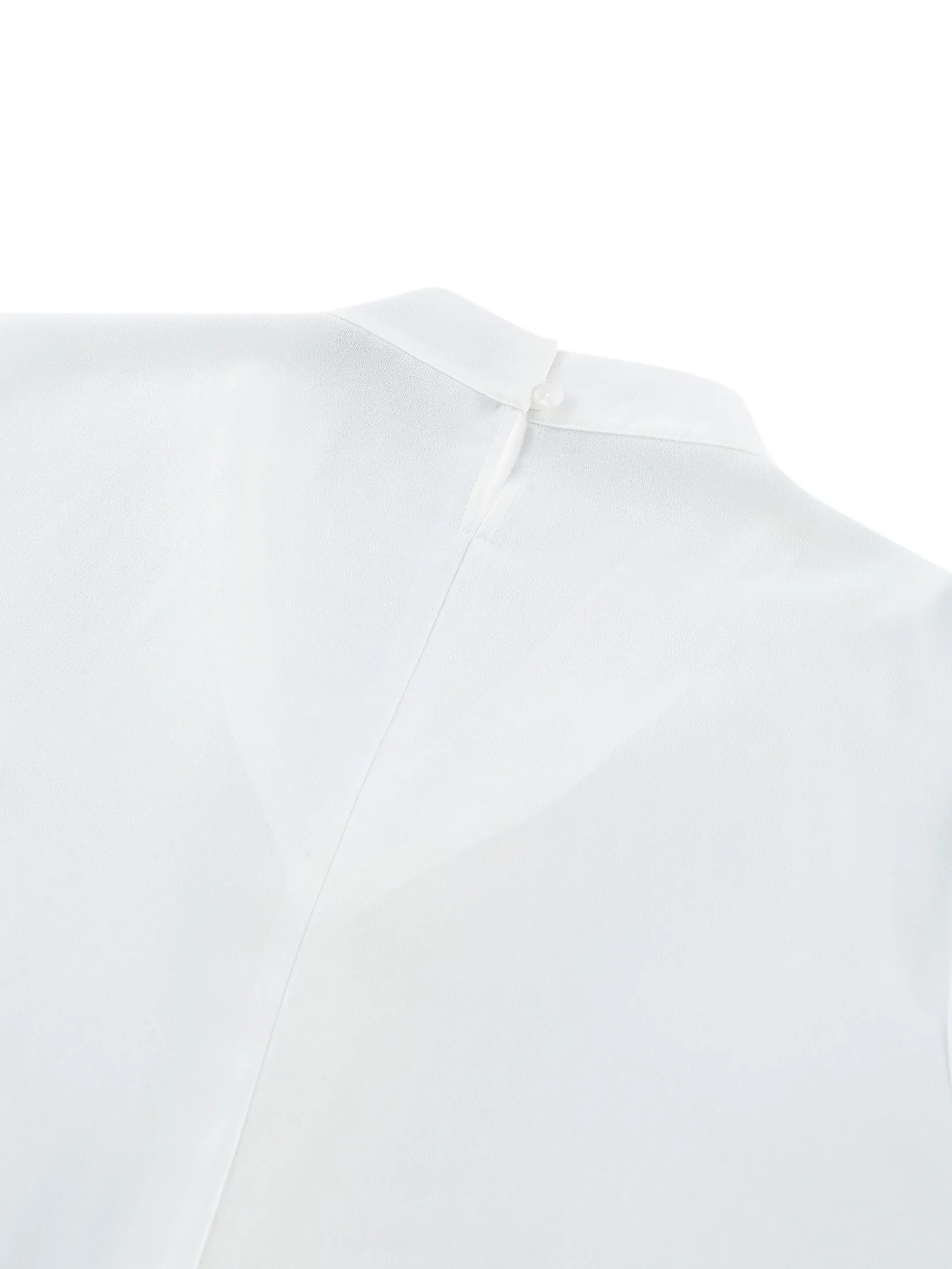 G2000 Women Clothing Pleated Blouse With Tie Loose Fit - Off-White