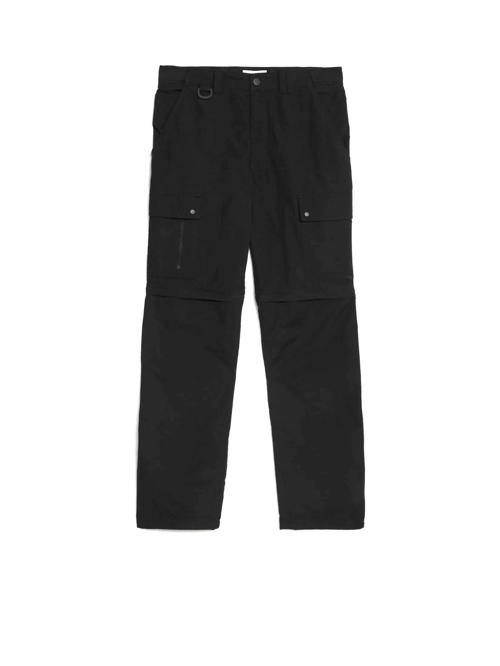 MARKS & SPENCER Men Trousers Zip Off Trekking with Stormwear Black