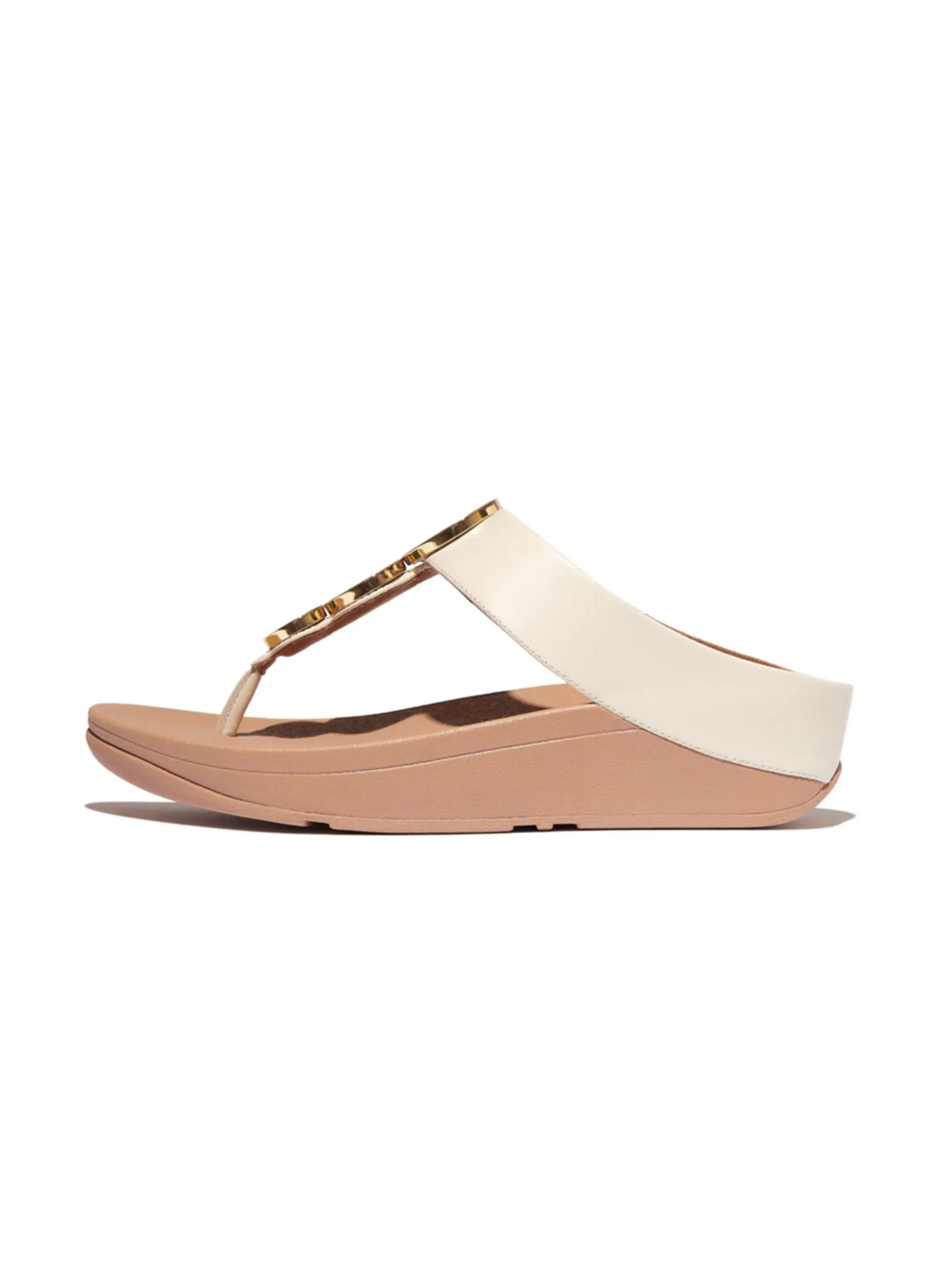 FitFlop™ WOMEN'S FINO RESIN-HOOP LEATHER BEIGE