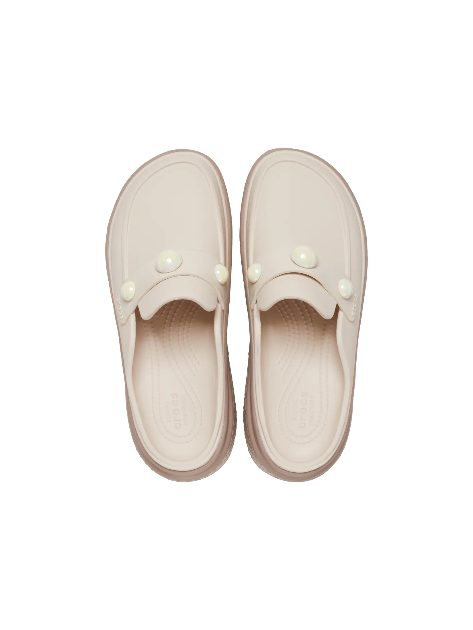 CROCS UNISEX STOMP PEARL LOAFER - ALMOND TINT