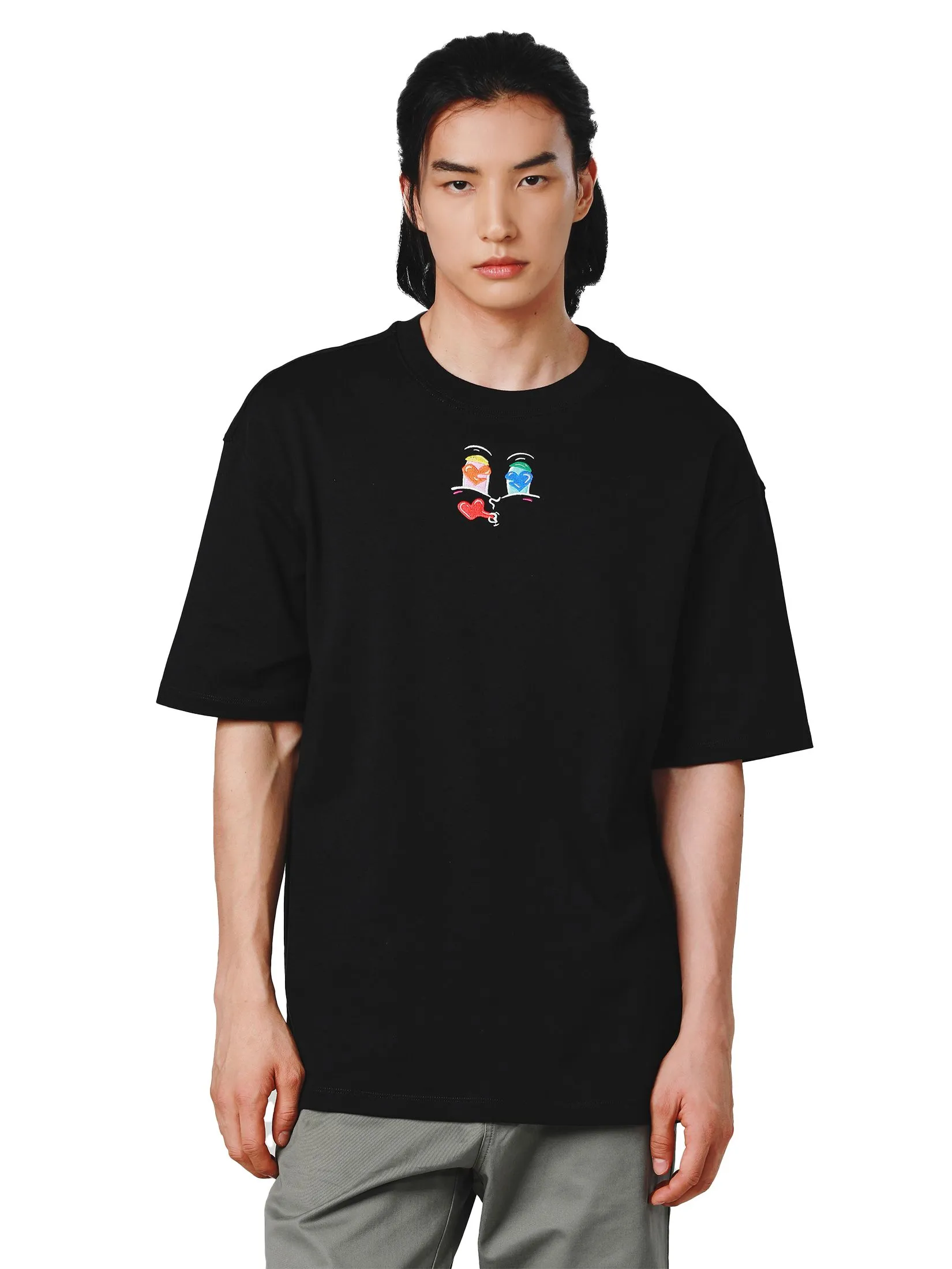 JOHN HENRY Men's T-Shirts (Oversize Fit) PRIDE MONTH Black