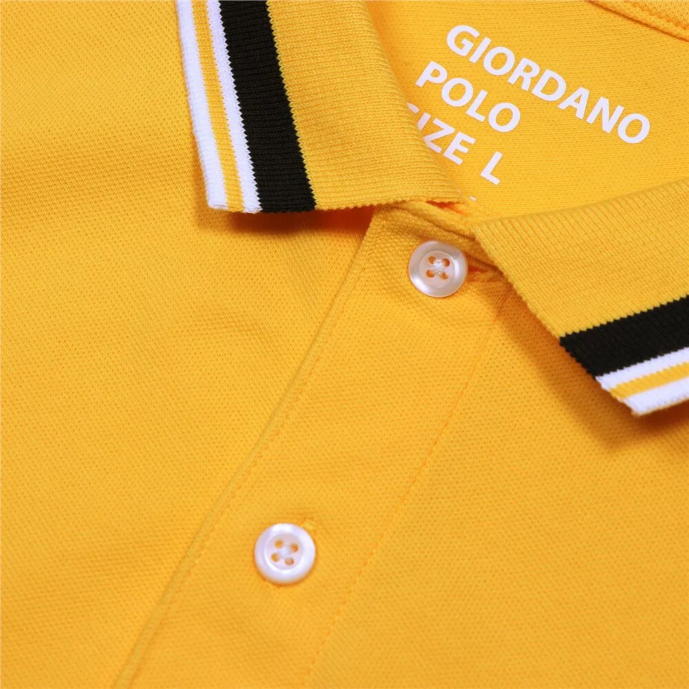 GIORDANO Yellow Men's Solid Polo