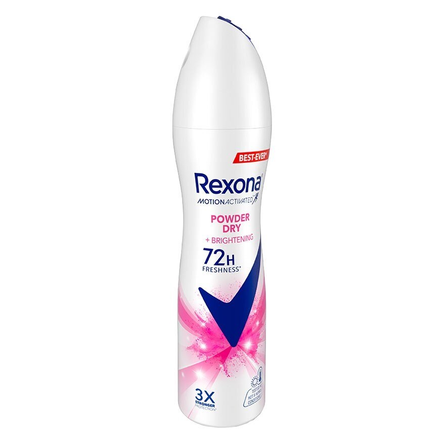 Rexona Spray Powder Dry Brightening Antiperspirant 135 Ml. สเปรย์ลดเหงื่อระงับกลิ่นกา