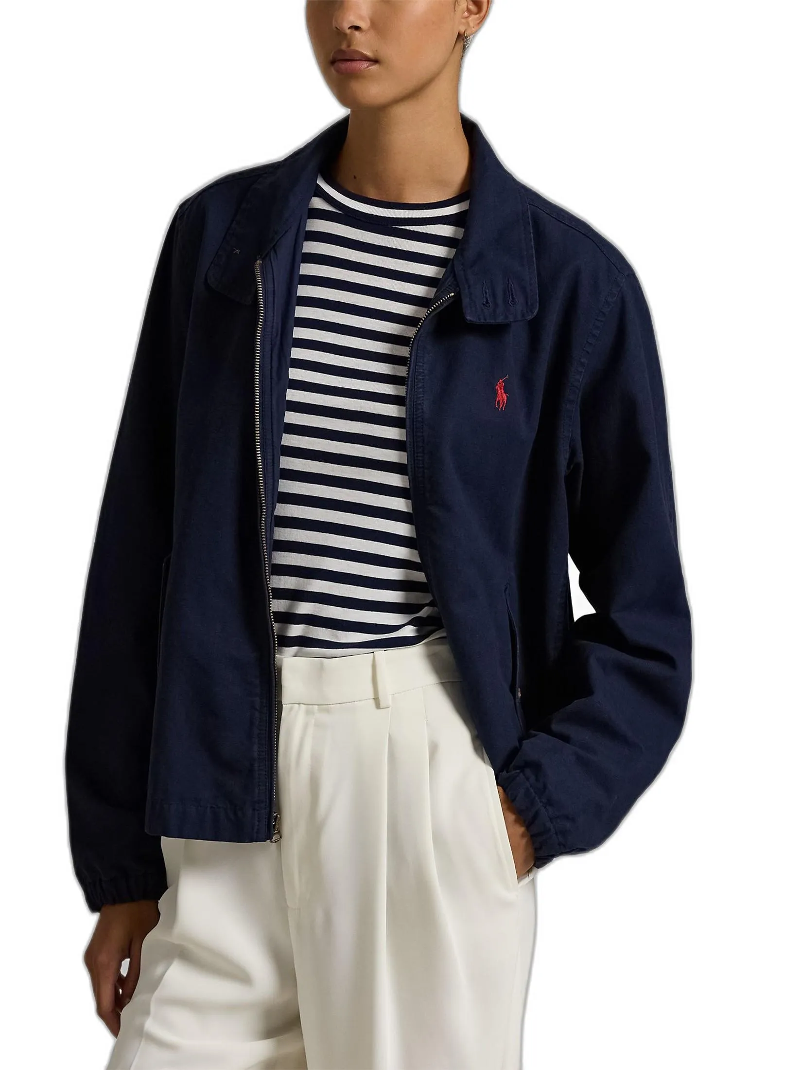 POLO RALPH LAUREN Women Jacket-Cotton Canvas Jacket WMPOOTWN5A20066-Navy-410