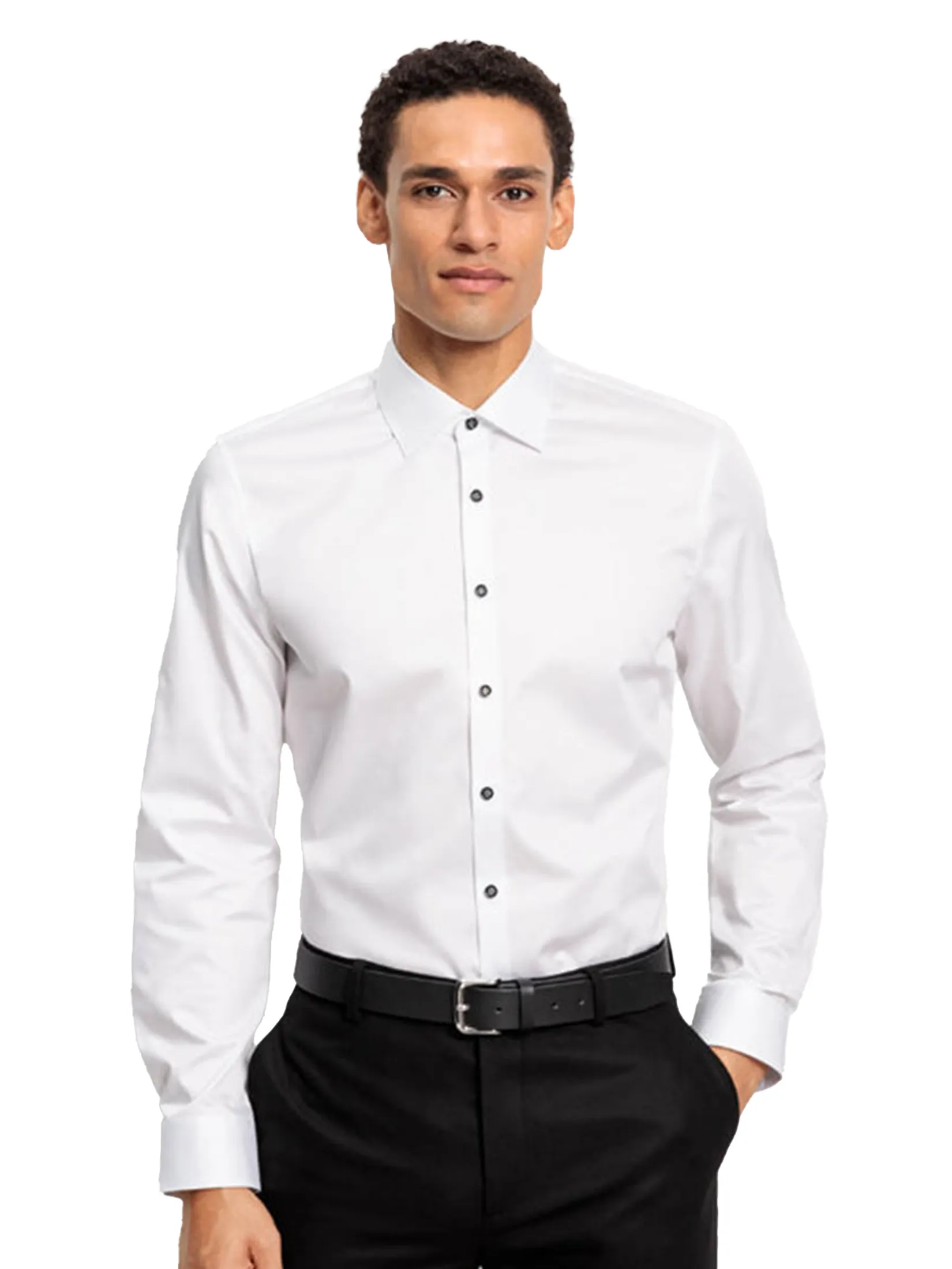 OLYMP MEN SHIRT LONG SLEEVES BUSINESS SHIRT SUPER SLIM FIT WHITE