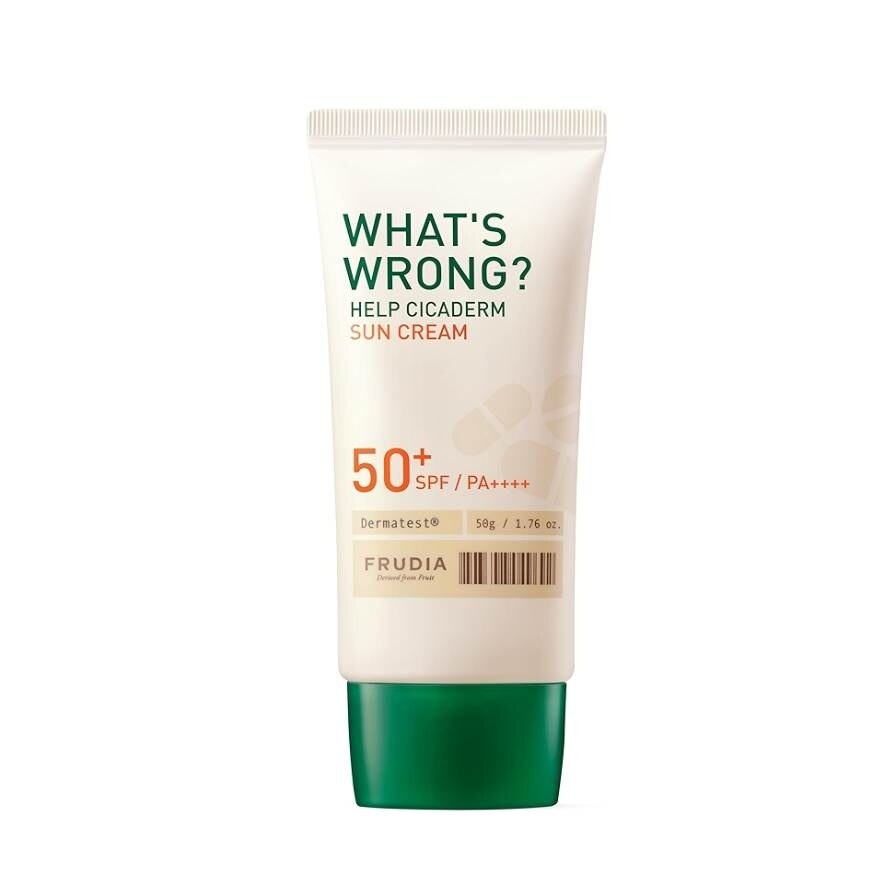 Frudia What's Wrong Help Cicaderm Sun Cream SPF50+ PA++++ 50 G. - Green