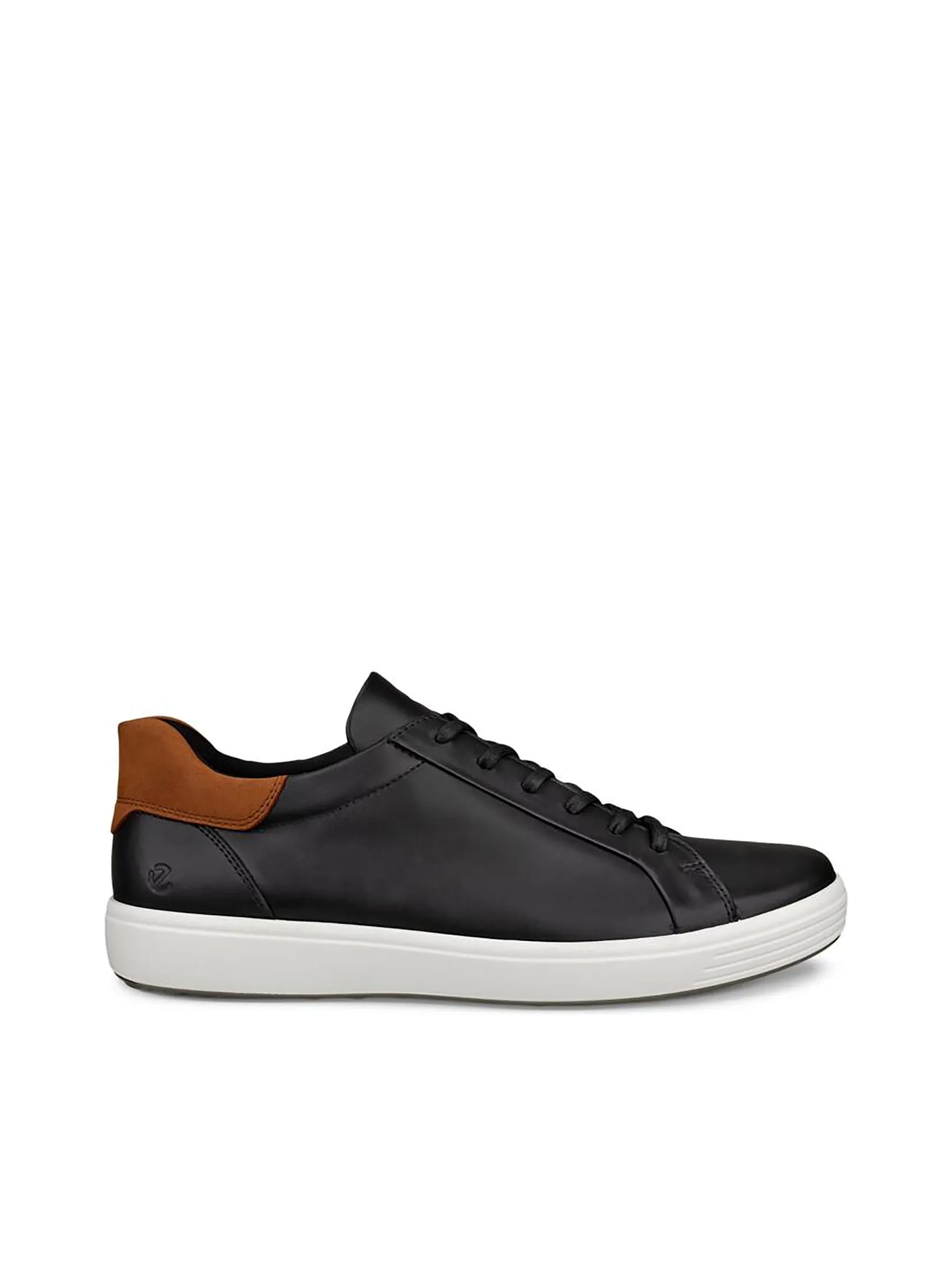 ECCO Men Sneakers Soft7 Black/Cognac