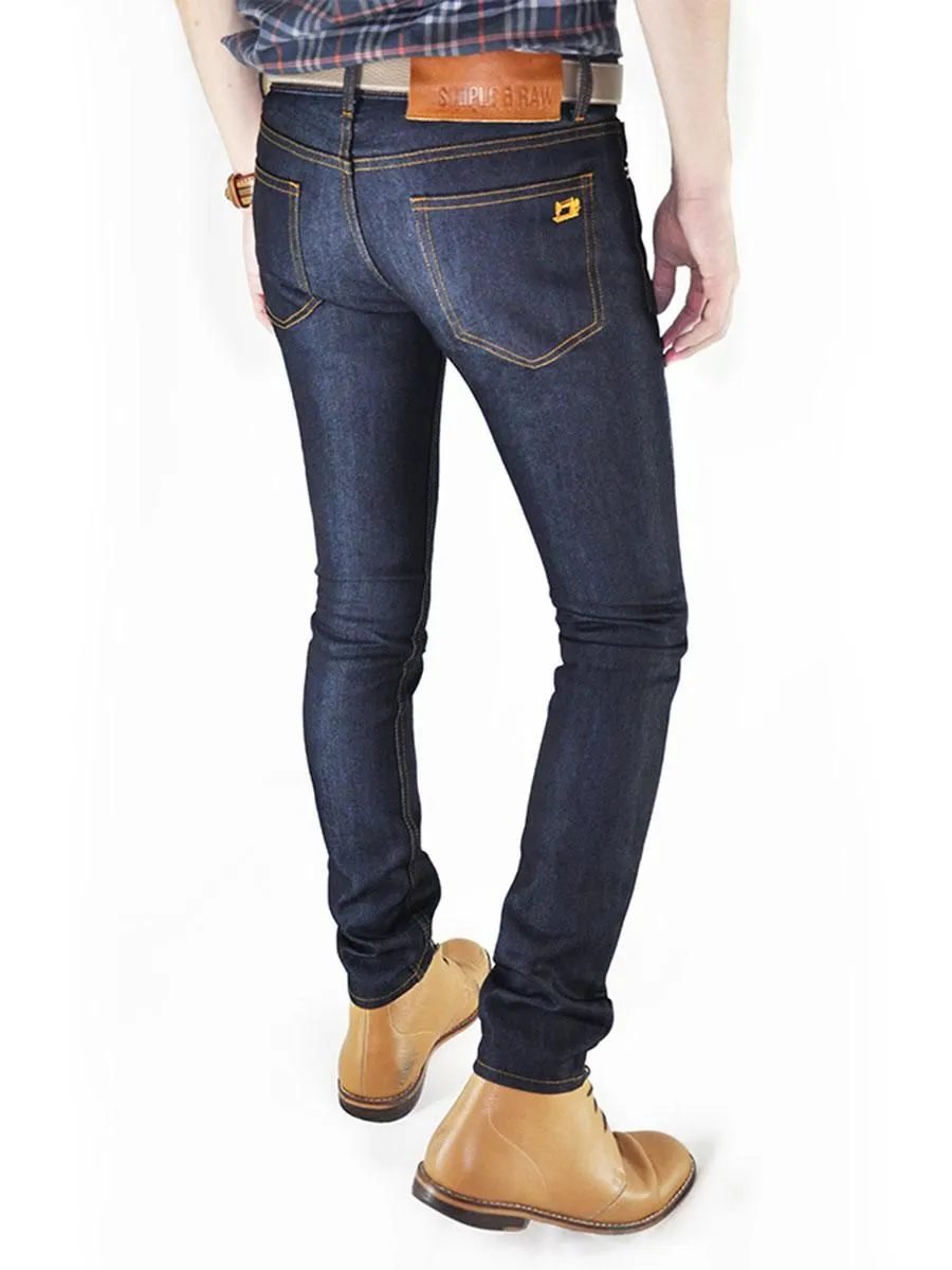 SIMPLE&RAW Blue Indigo Skinny Fit Jeans Sk810-1 Dark Blue