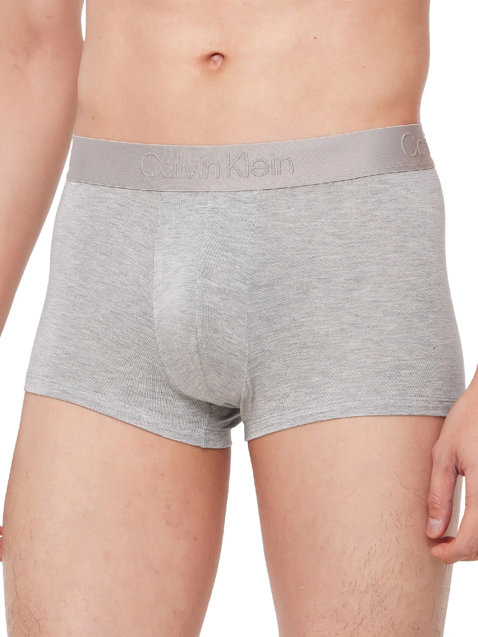 CALVIN KLEIN Men's Ultra Soft Modal Single Trunk Light Grey