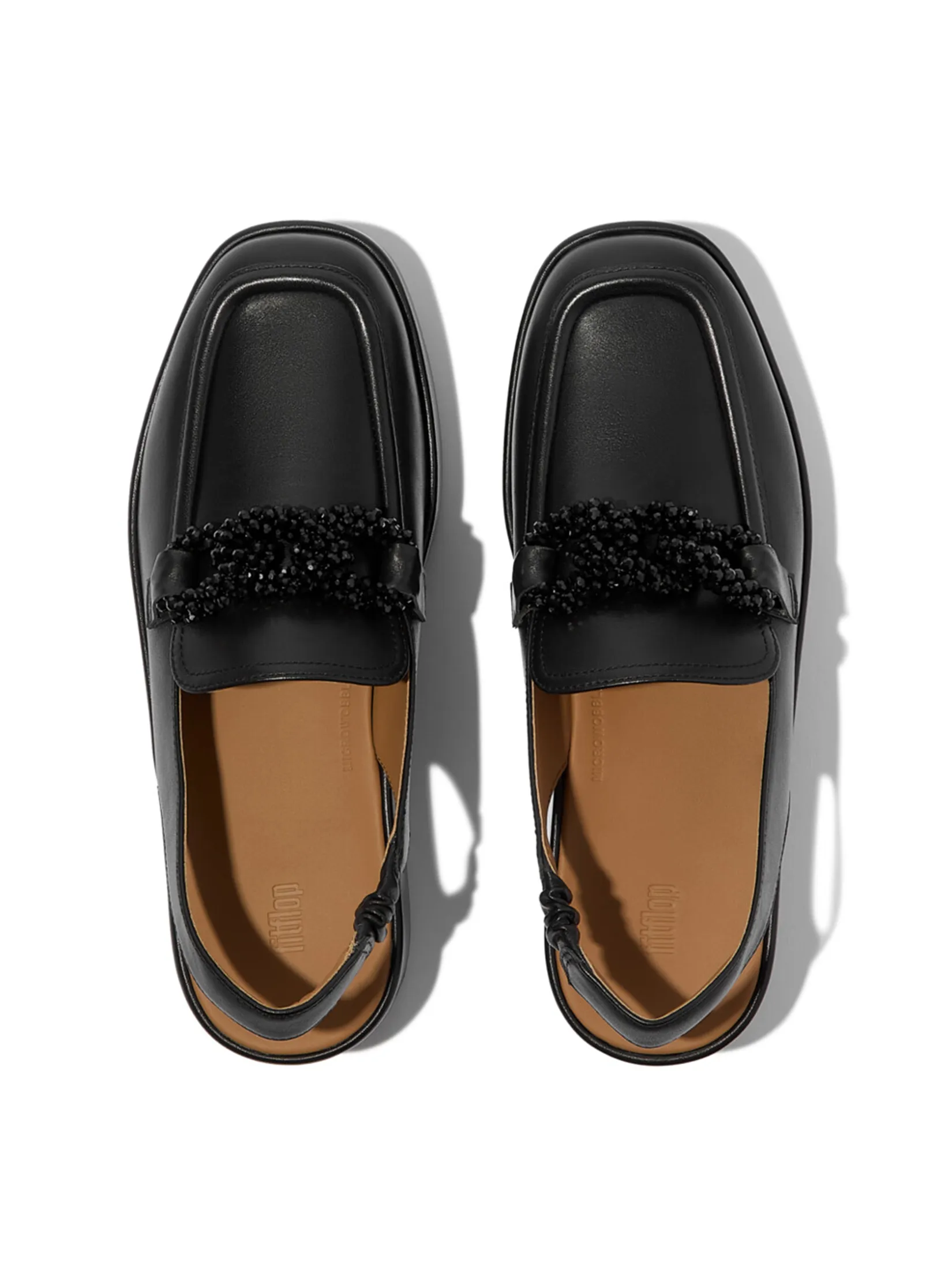 FitFlop™ WOMEN S F-LUMA BEADED-CHAIN SLINGBACK BLACK