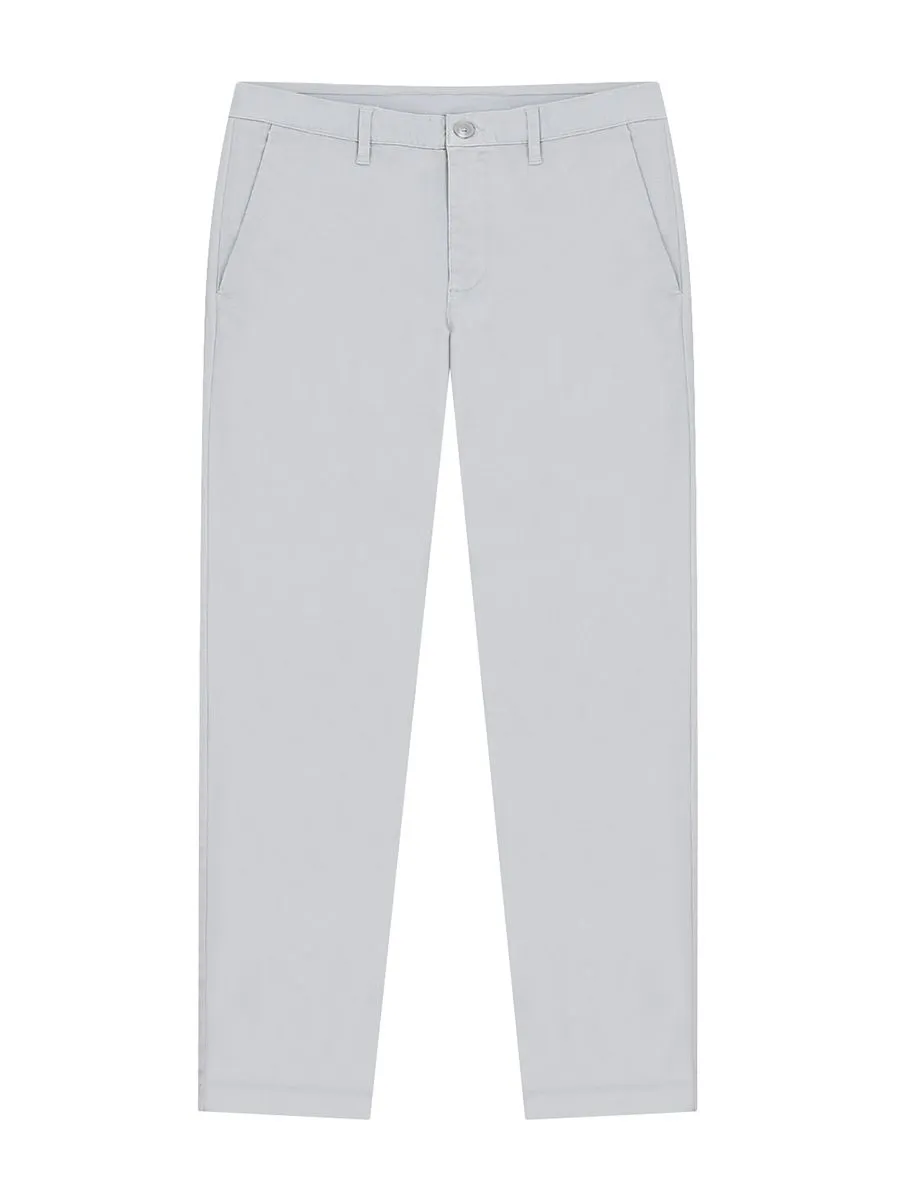 GIORDANO Men's Low rise Slim Taper Super Stretch Pants Moonstone grey