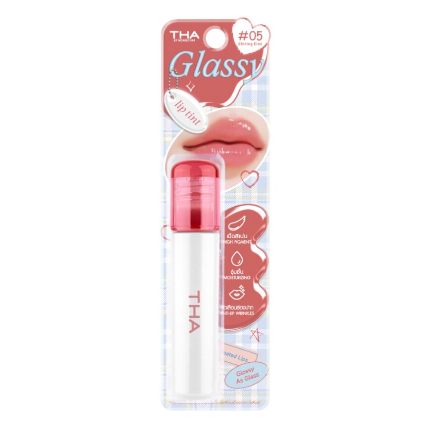 THA By Nongchat Glassy Lip Tint 3.9g.. 05 Shining Kiss