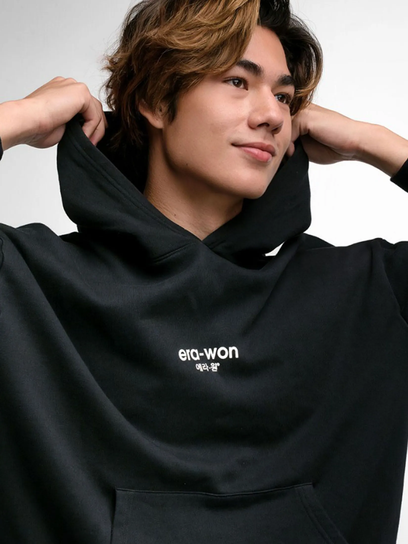 ERA-WON Men Hoodie era-won signature Black