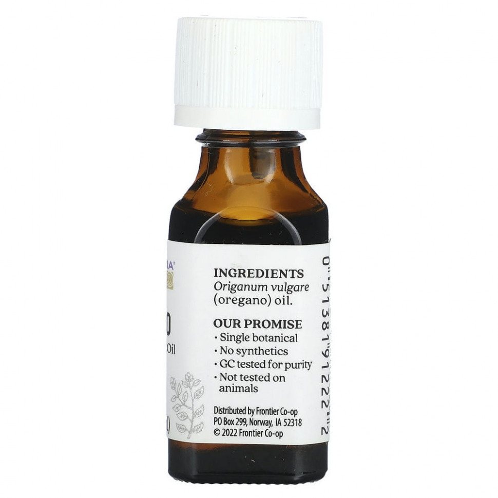 Aura Cacia, чистое эфирное масло, орегано, 15 мл (0,5 жидк. унции)