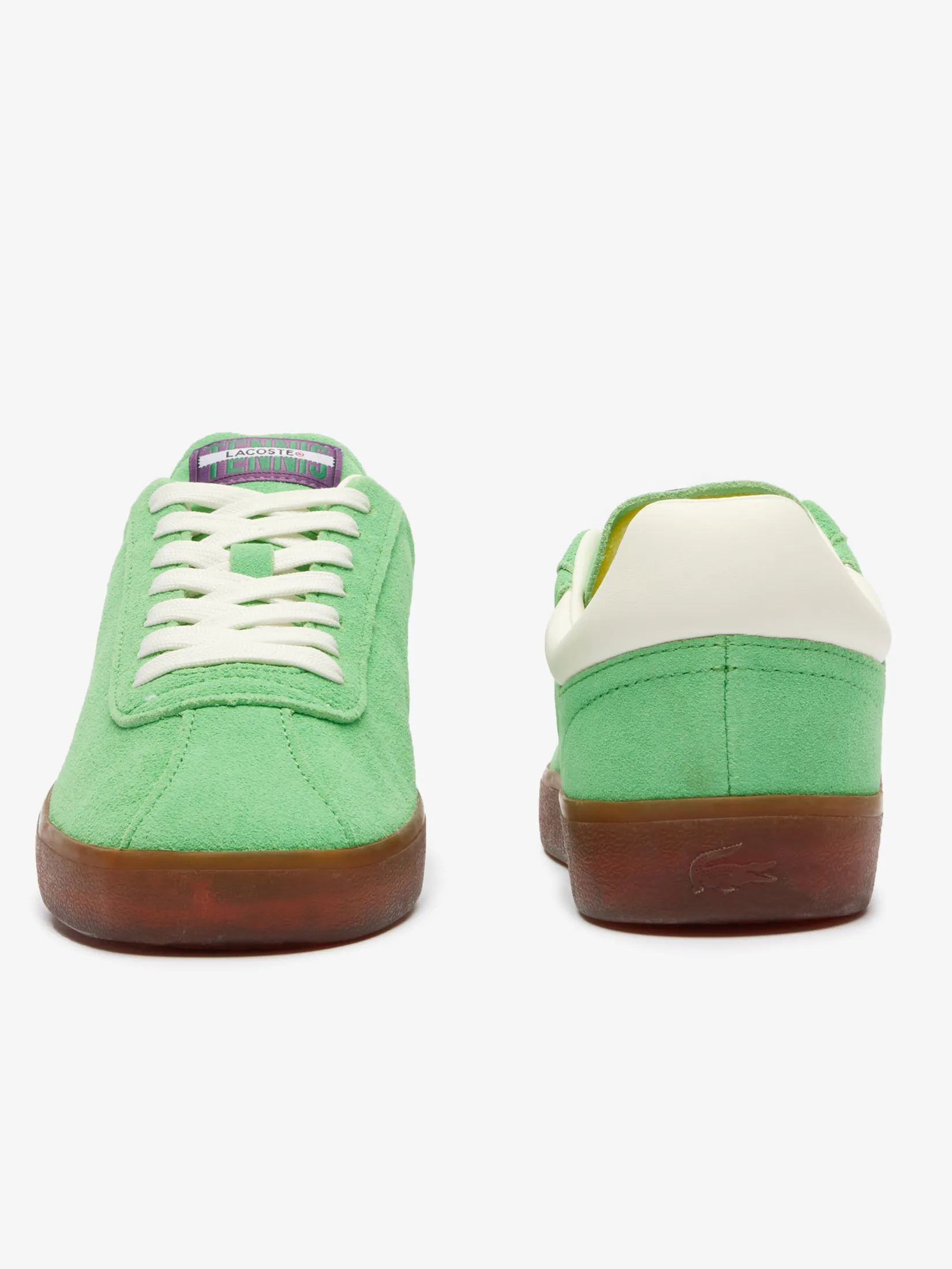 LACOSTE Men’s Baseshot Suede Trainers Green