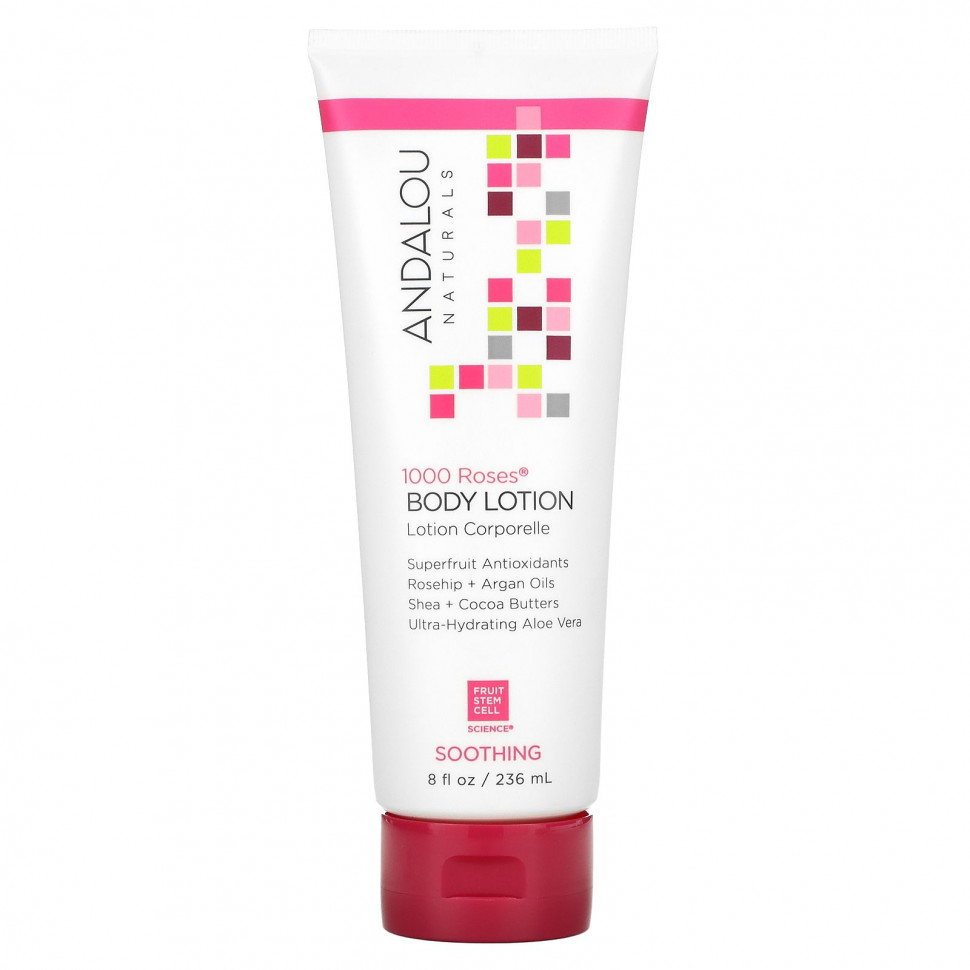 Andalou Naturals, 1000 Roses, успокаивающий лосьон для тела, роза, 236 мл (8 жидк. унций)