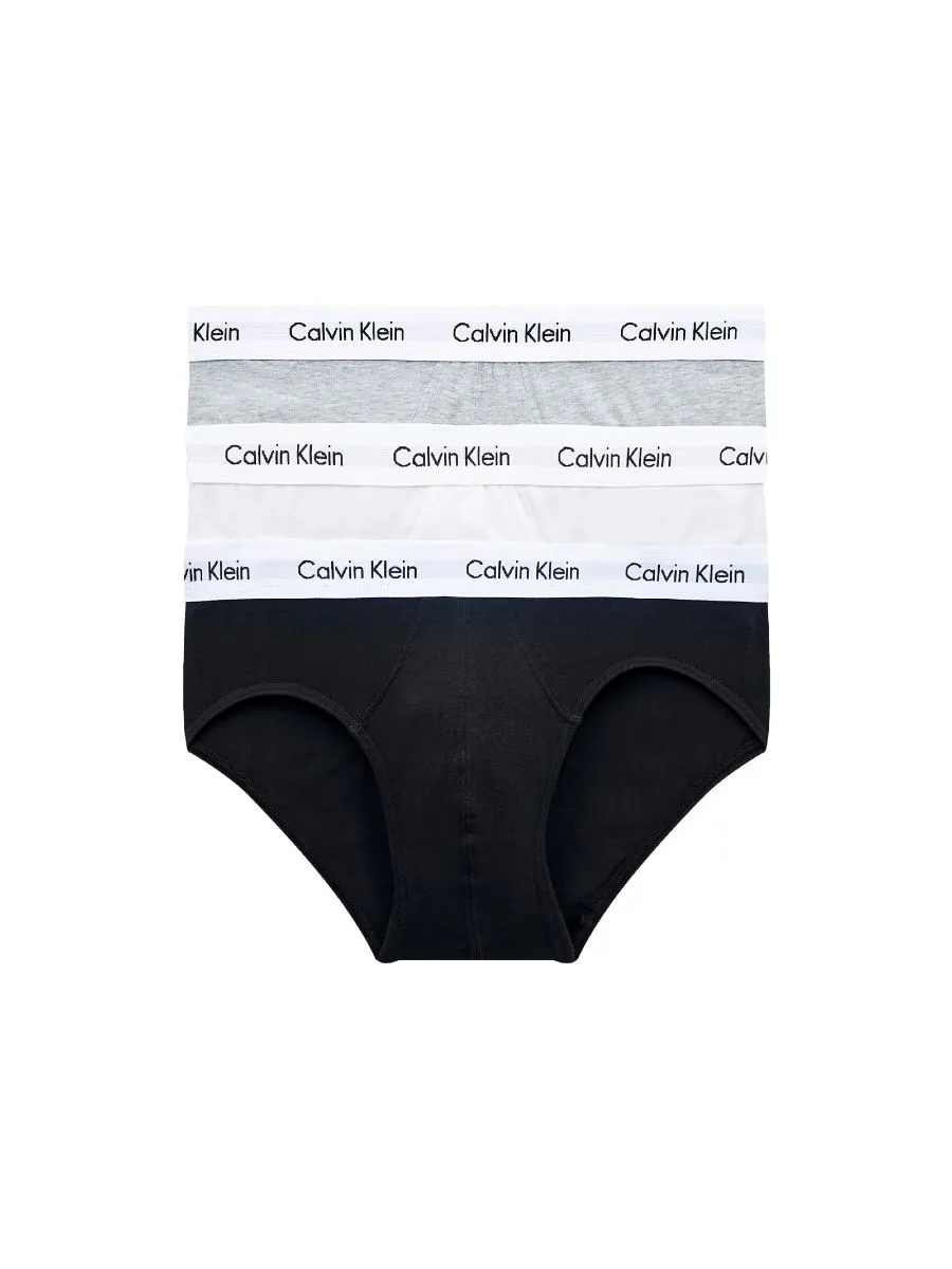 CALVIN KLEIN Men's Cotton Stretch Hip Brief 3Pk Multicolor