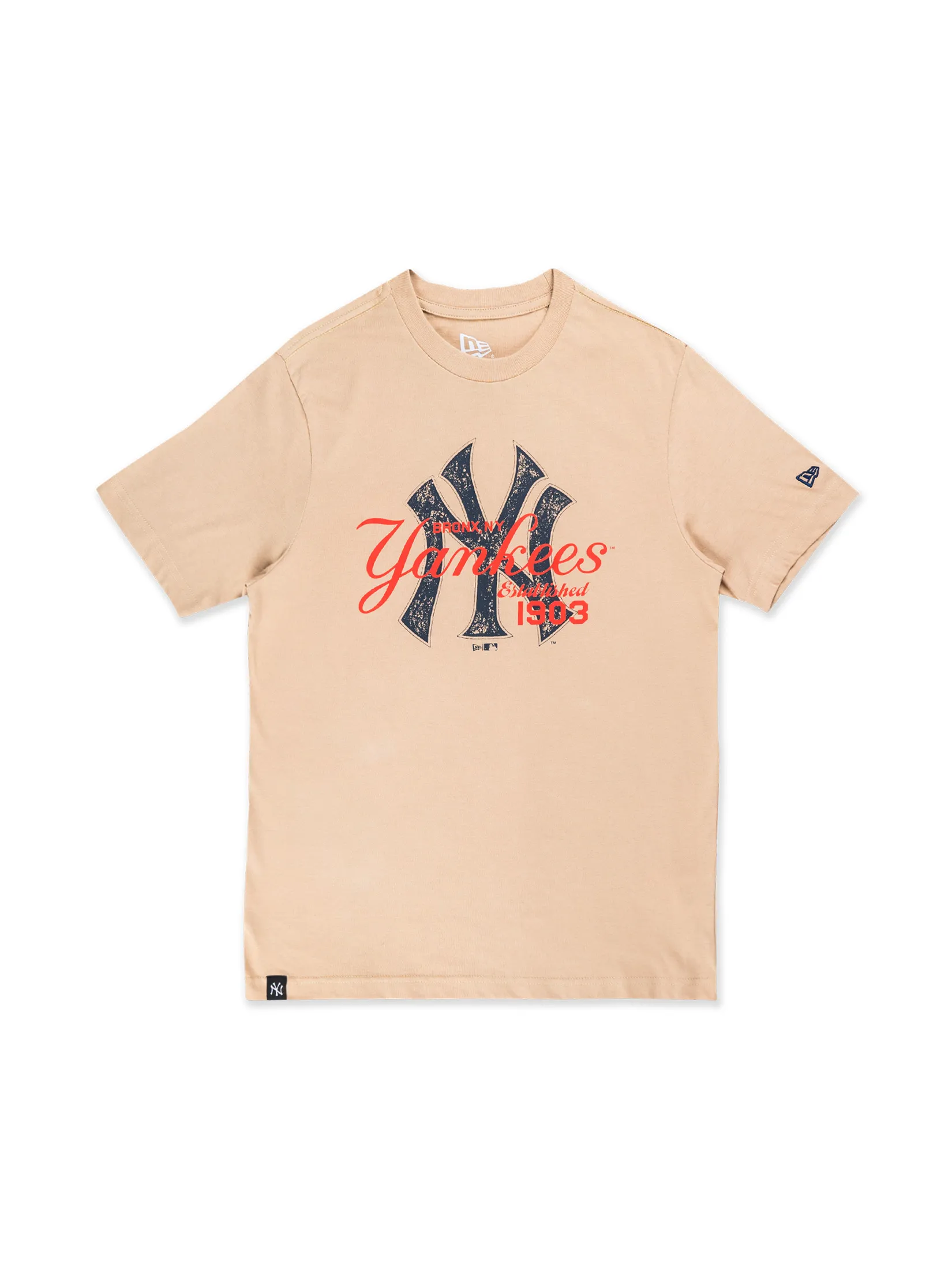 NEW ERA UNISEX SHORT SLEEVE TEE ESSENTIAL NEW YORK YANKEES OAT MILK