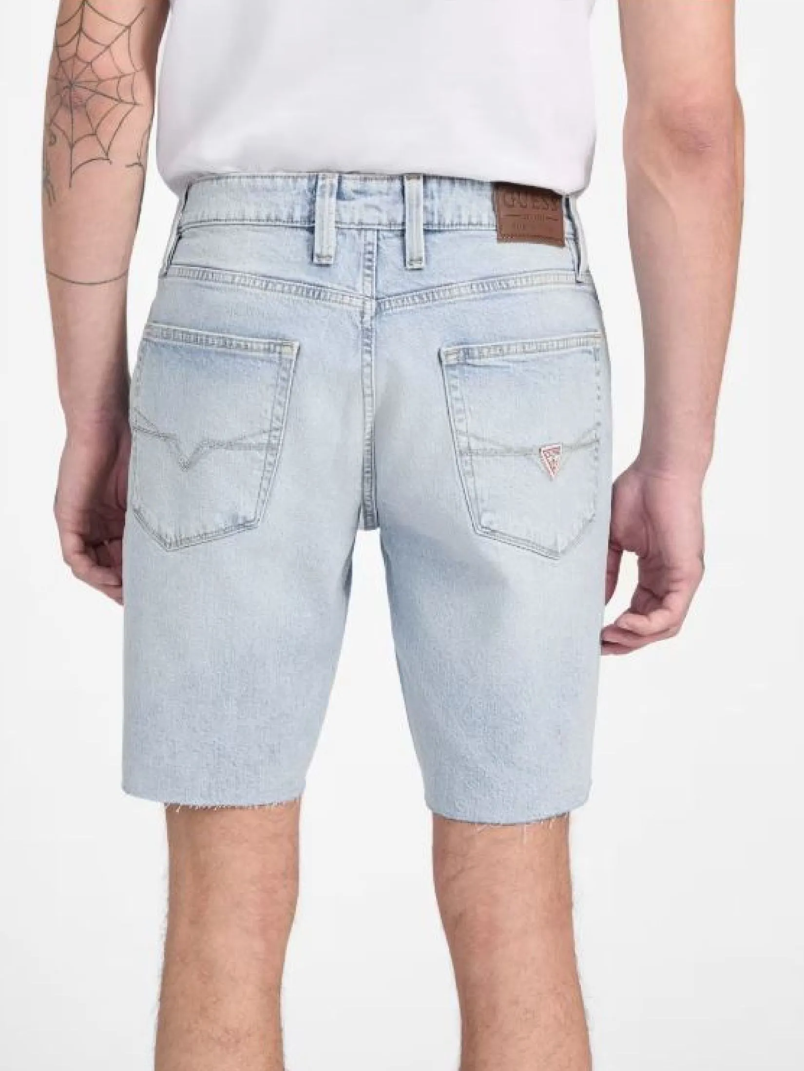 GUESS GUESS MEN Wyatt Stretch  DENIM SHORTS  M5GDV2D4Z84  -  Denim