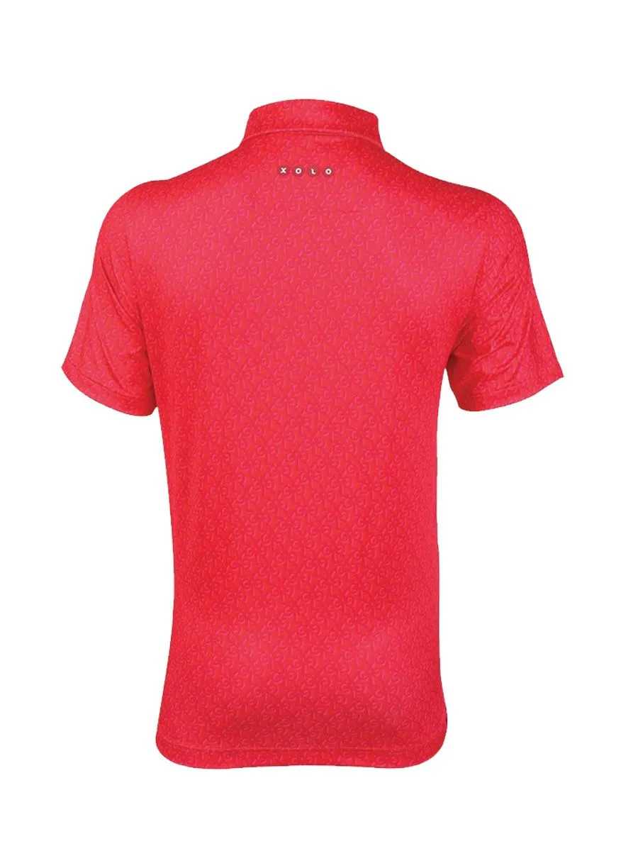 XOLO Red MEN XOLO TROPICAL POLO (040081)