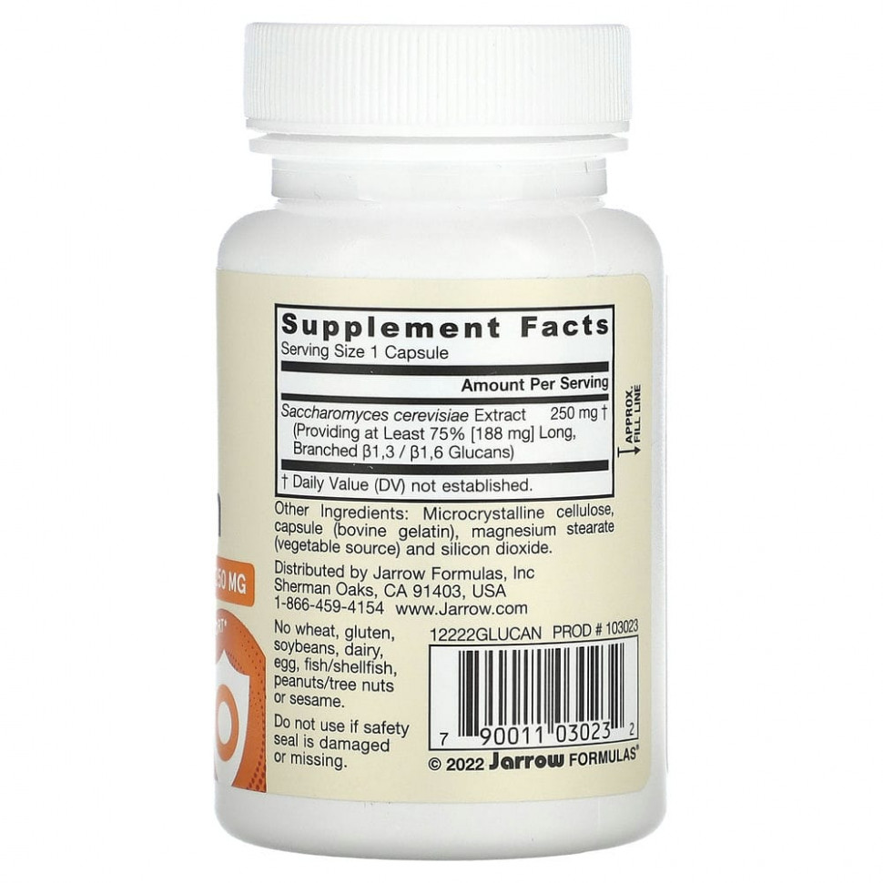 Jarrow Formulas, бета-глюкан, 60 капсул