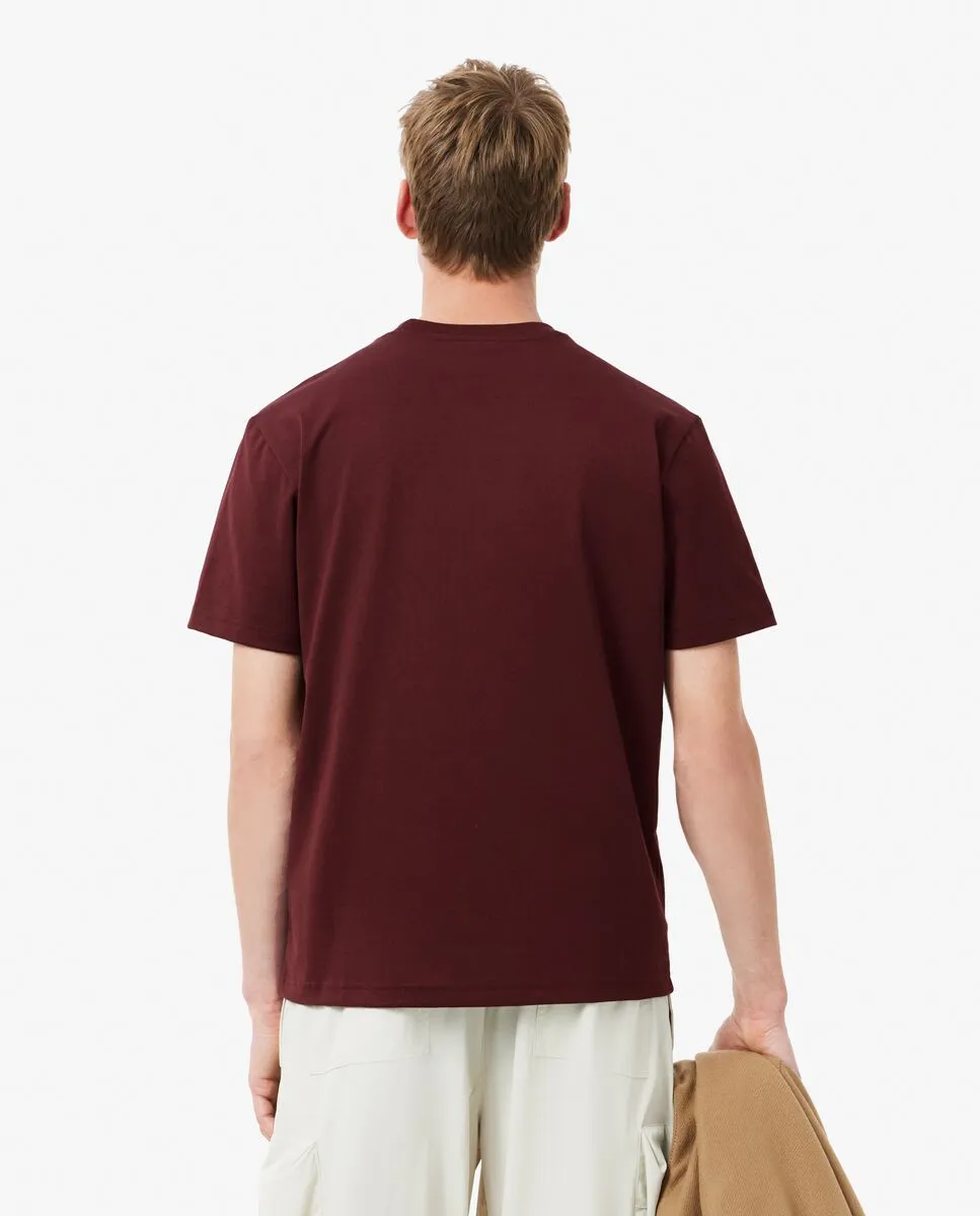 LACOSTE Heavy Cotton Logo T-shirt Red