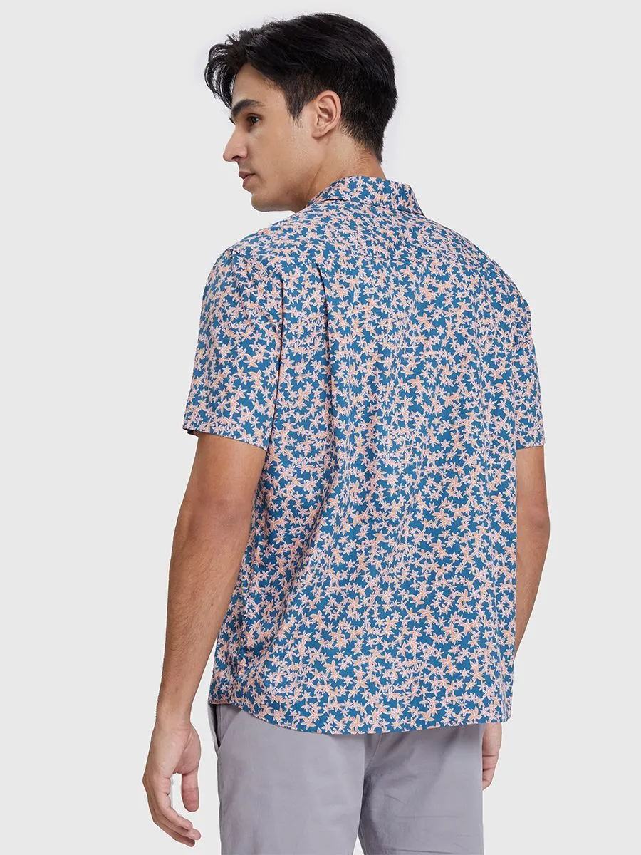 ALUMNUS Men Shirt Short Sleeves Orange