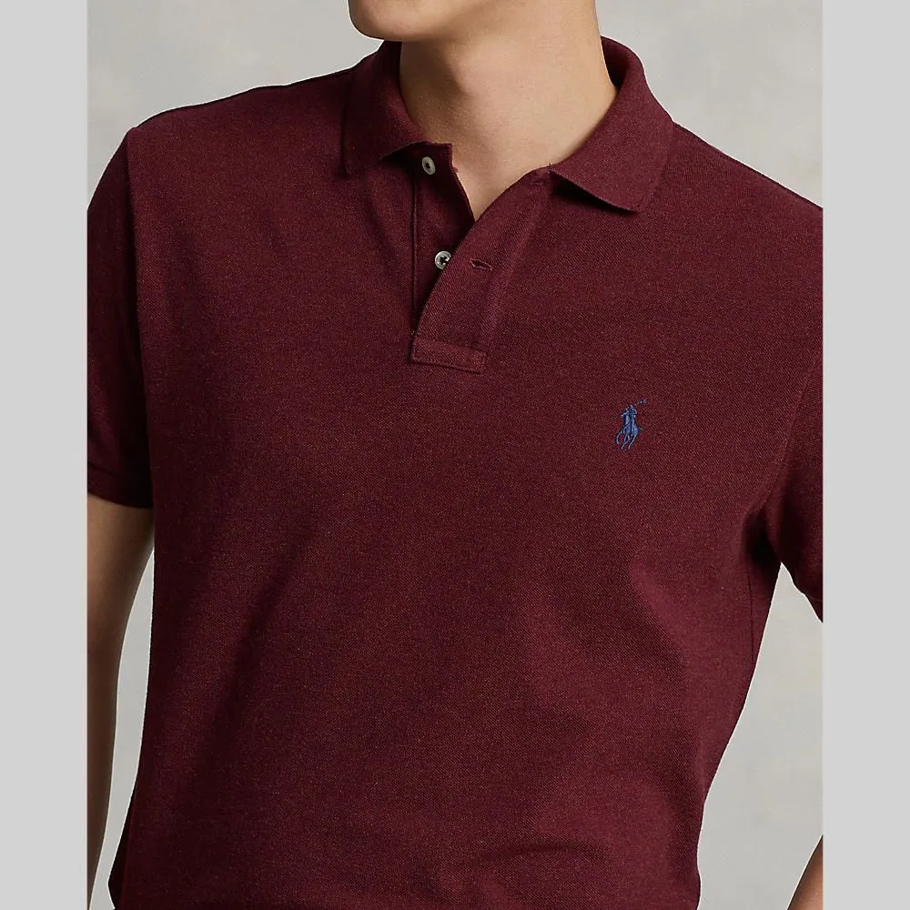 POLO RALPH LAUREN POLO-Custom Slim Fit Mesh Polo Shirt MNPOKNI1N822061 600 RED