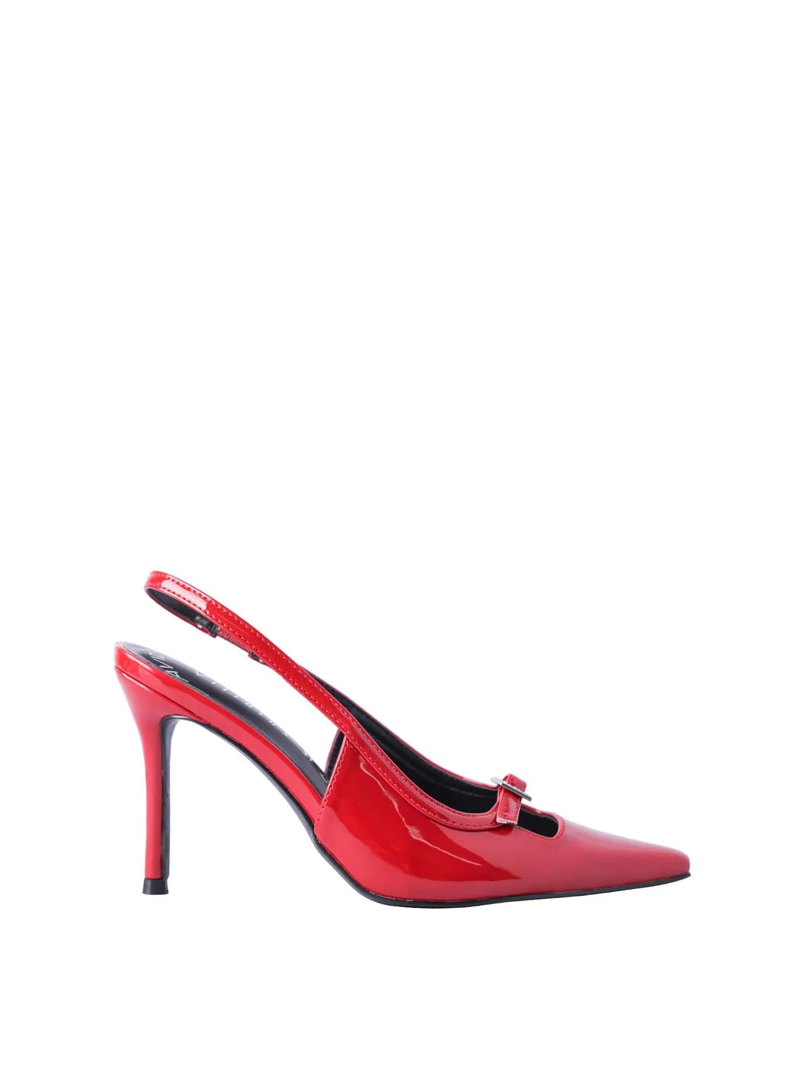 VILLAINS SF VELIA Women's Mule Heels RED PATENT