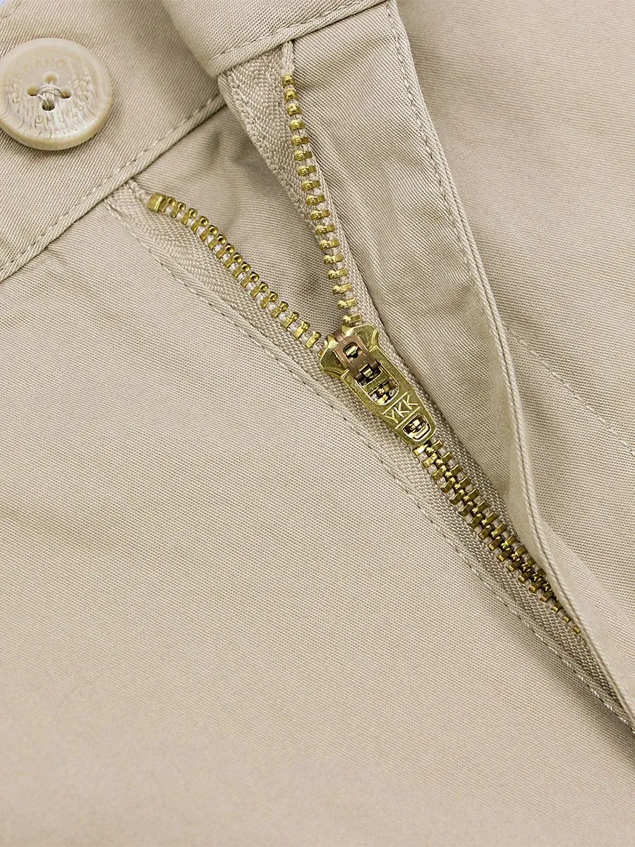 GIORDANO Men's Low-Rise Twill Pants (180 Waistband) Crockery Khaki