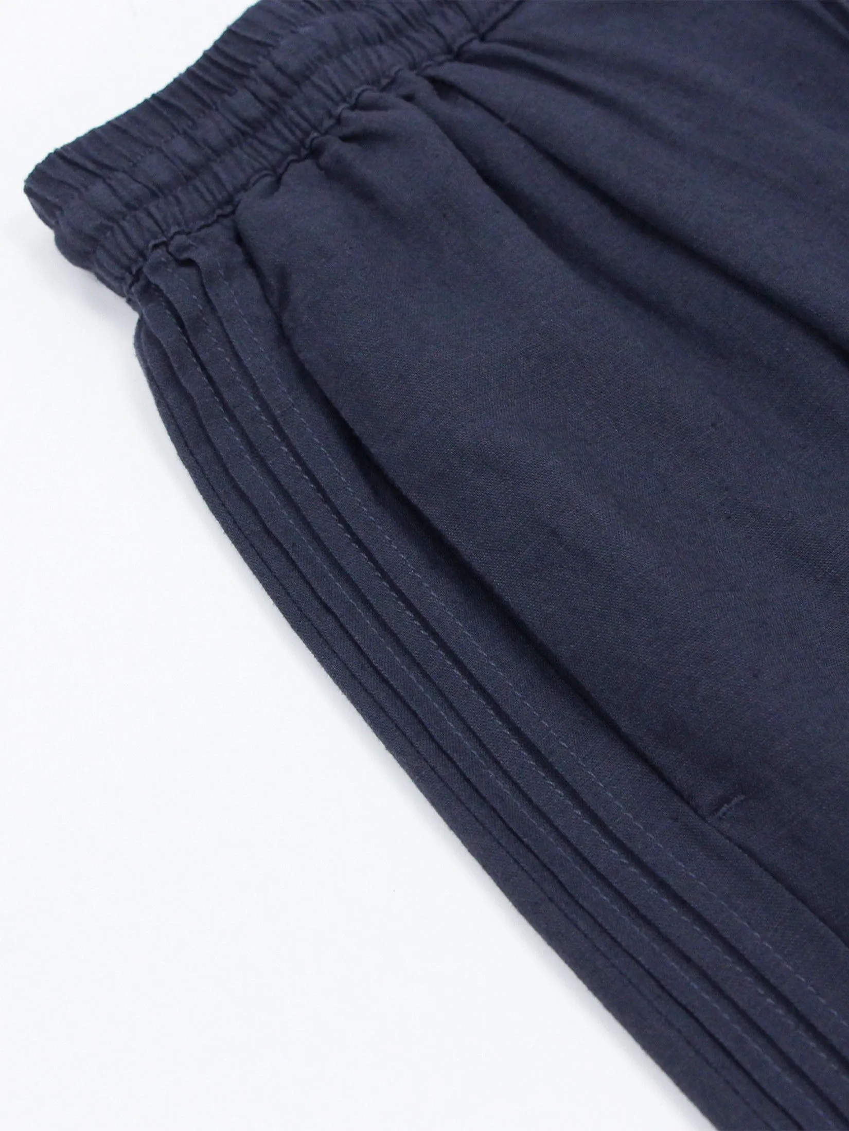 GIORDANO Women's Wide Leg Linen Viscose Pants Cyberspace navy