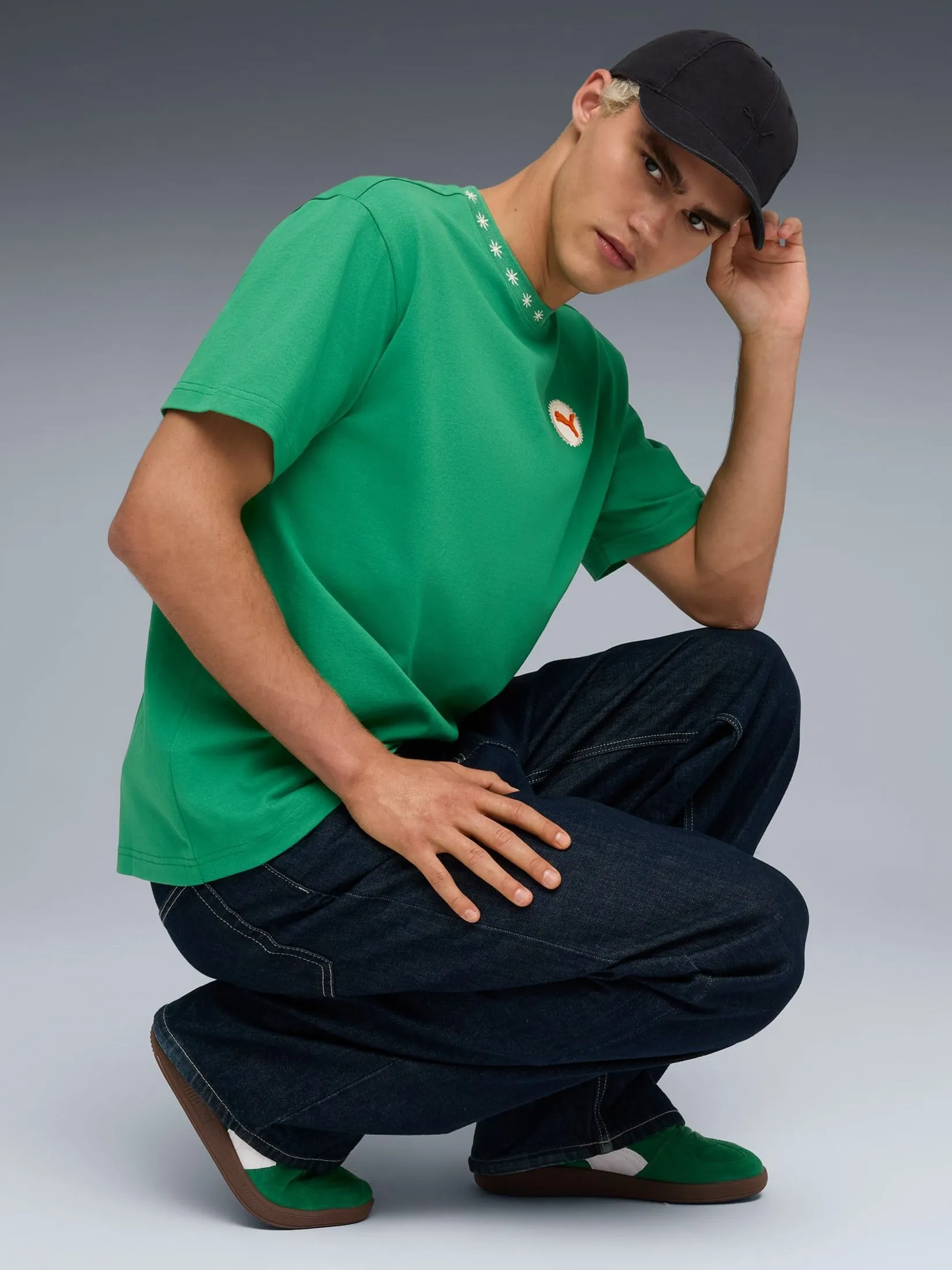 PUMA Unisex Sneakers Palermo Archive Green-PUMA White