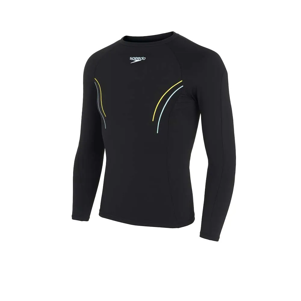 SPEEDO Hero 6.0 Long Sleeve (Shadow Play) Men Rashguard Black - SP111SP875ENTH Size - M