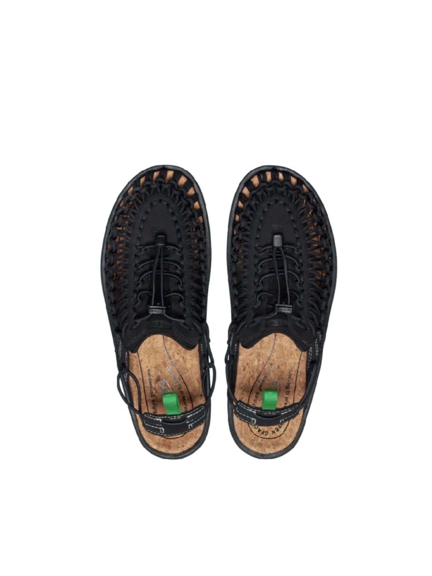 KEEN Men's Sandals UNEEK II CONVERTIBLE (BLACK/JOLLY GREEN)