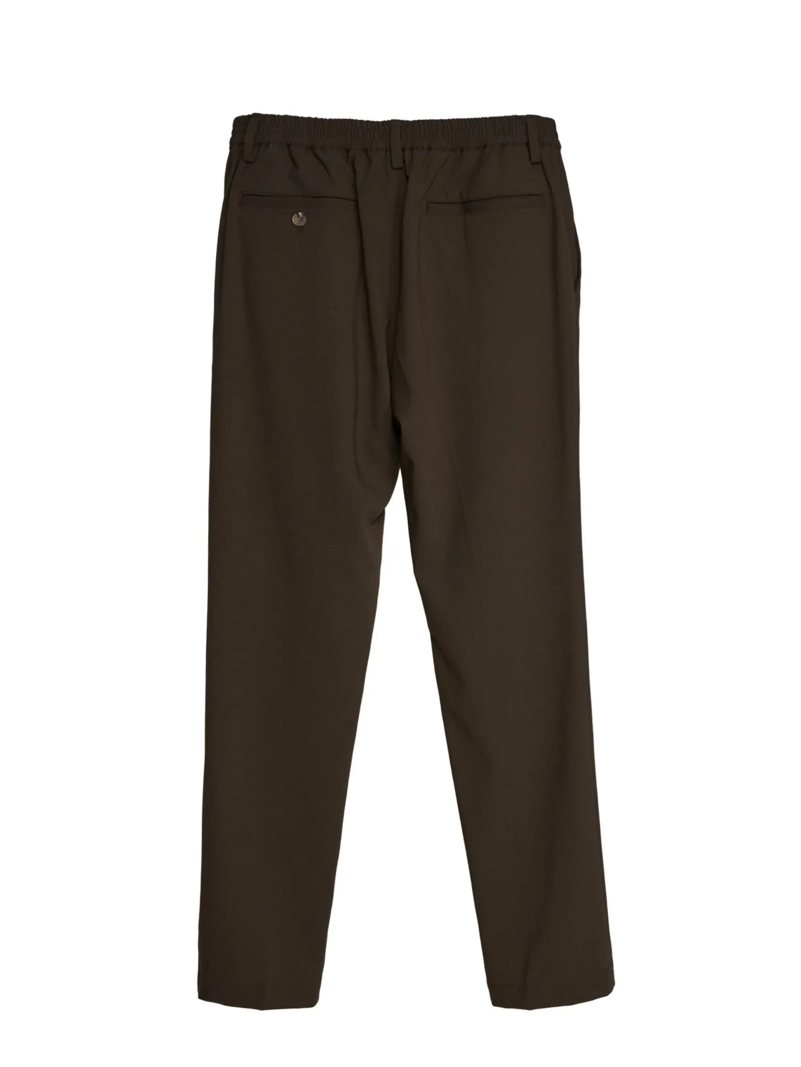 TAKEO KIKUCHI MEN BROWN WRINKLES FREE POLYESTER EASY PANTS