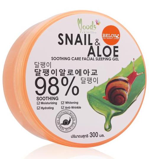 Улиточная ночная маска на основе 99% алоэ вера Belov 300 мл