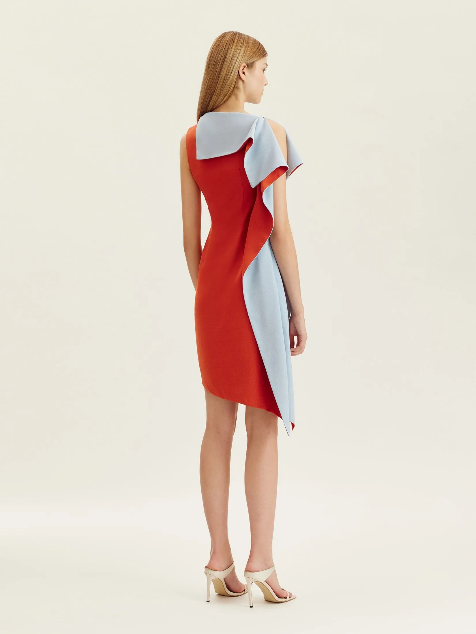 ASAVA ( AW24 ) Isha Asymmetric Women Dress Orange