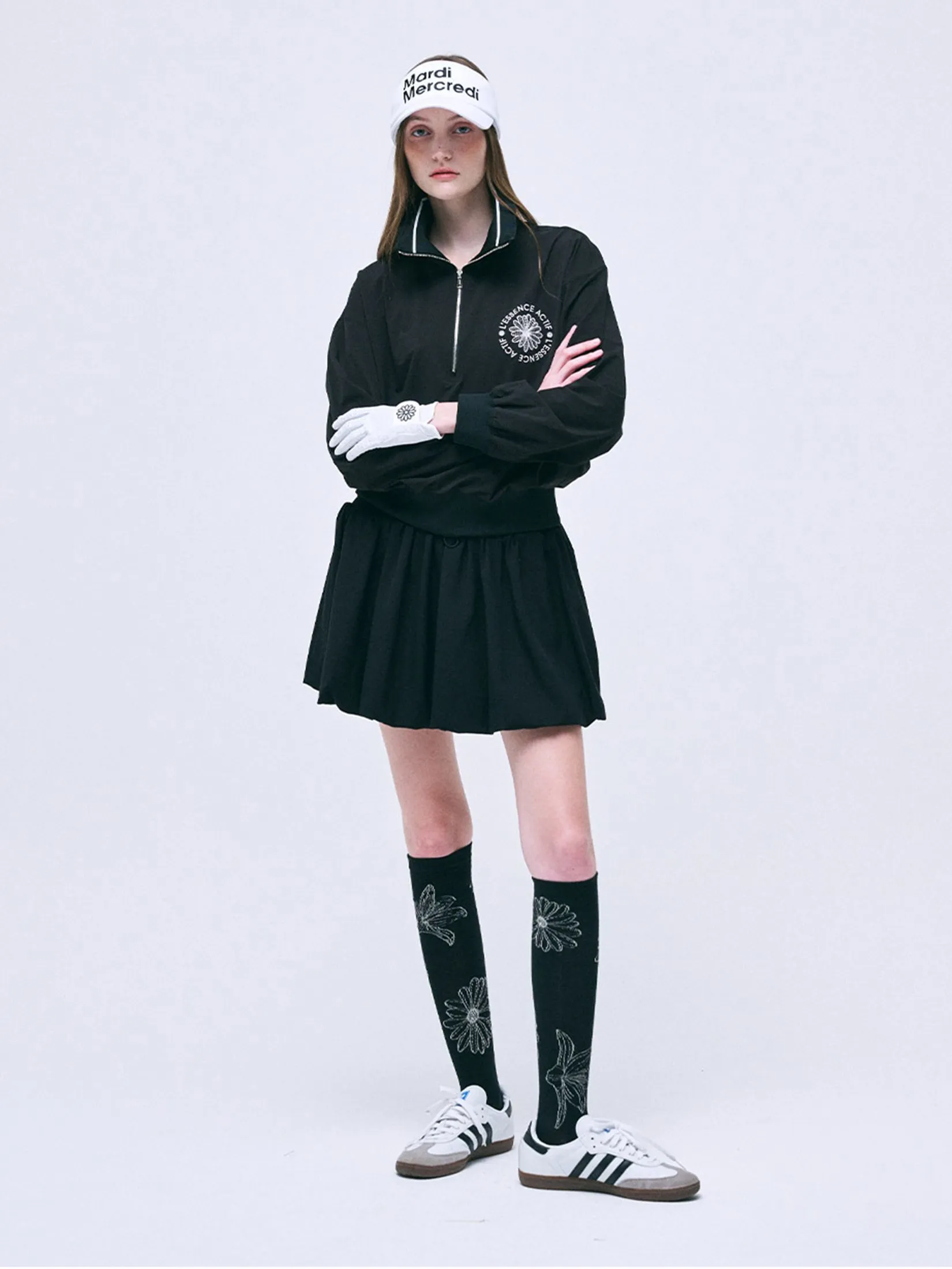 MARDI MERCREDI ACTIF Windbreaker High-Neck Zip-Up Actif Emblem F