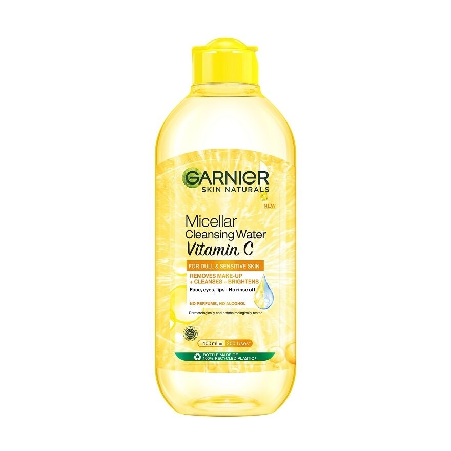 Garnier Skin Naturals Micellar Cleansing Water Vitamin C 400 Ml. เช็ดล้างเครื่องสำอาง - Yellow